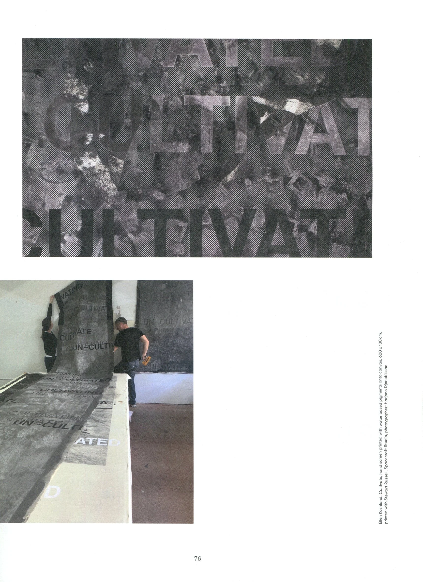 Rewriting The Politics of Care, published in-ter-sti-tial press 2021, editior Macushla Robinson, p71-p76, Bruce Pascoe / Ellen Koshland
