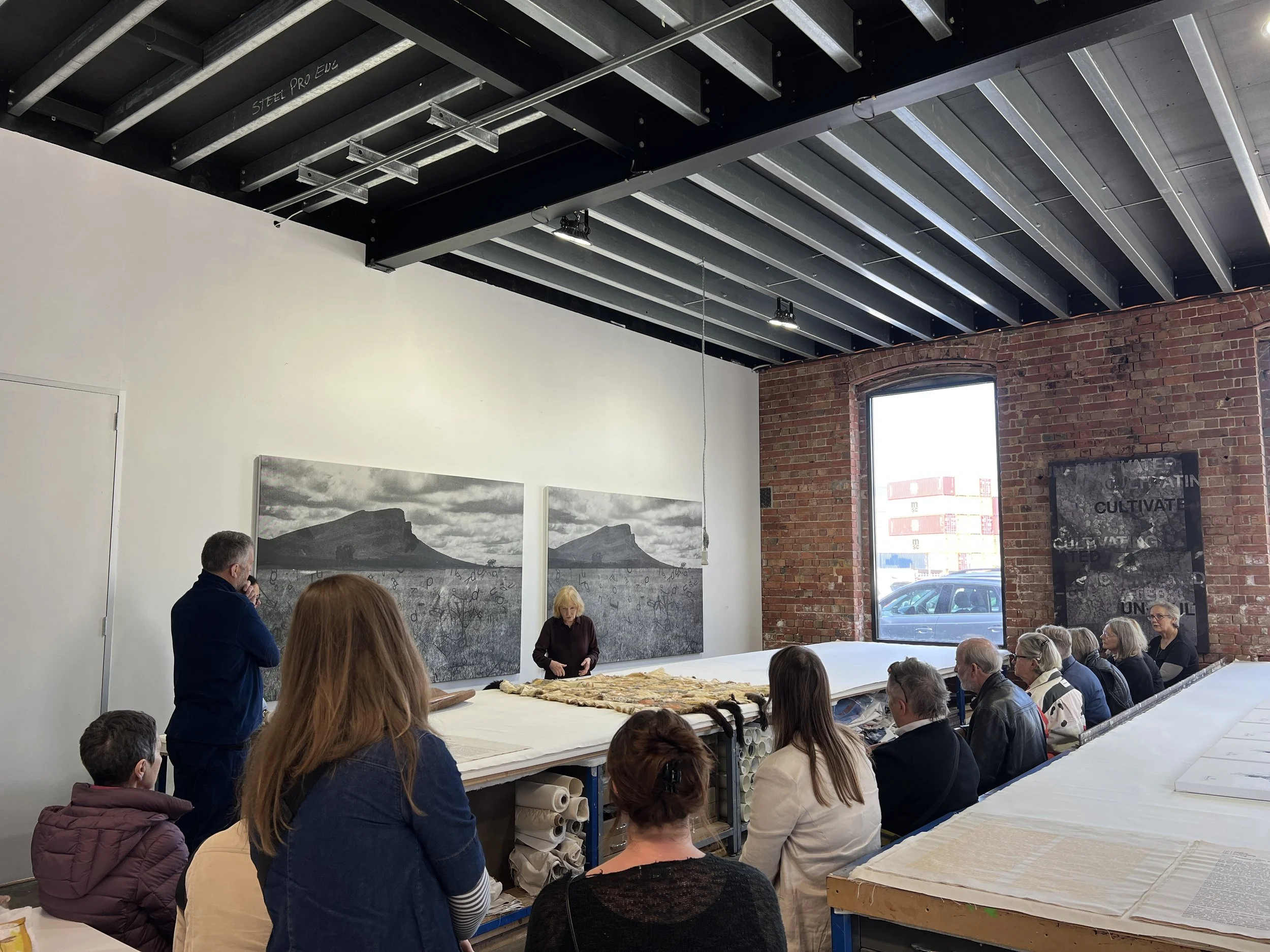 artist talk in the studio with Cassie Leatham 2024