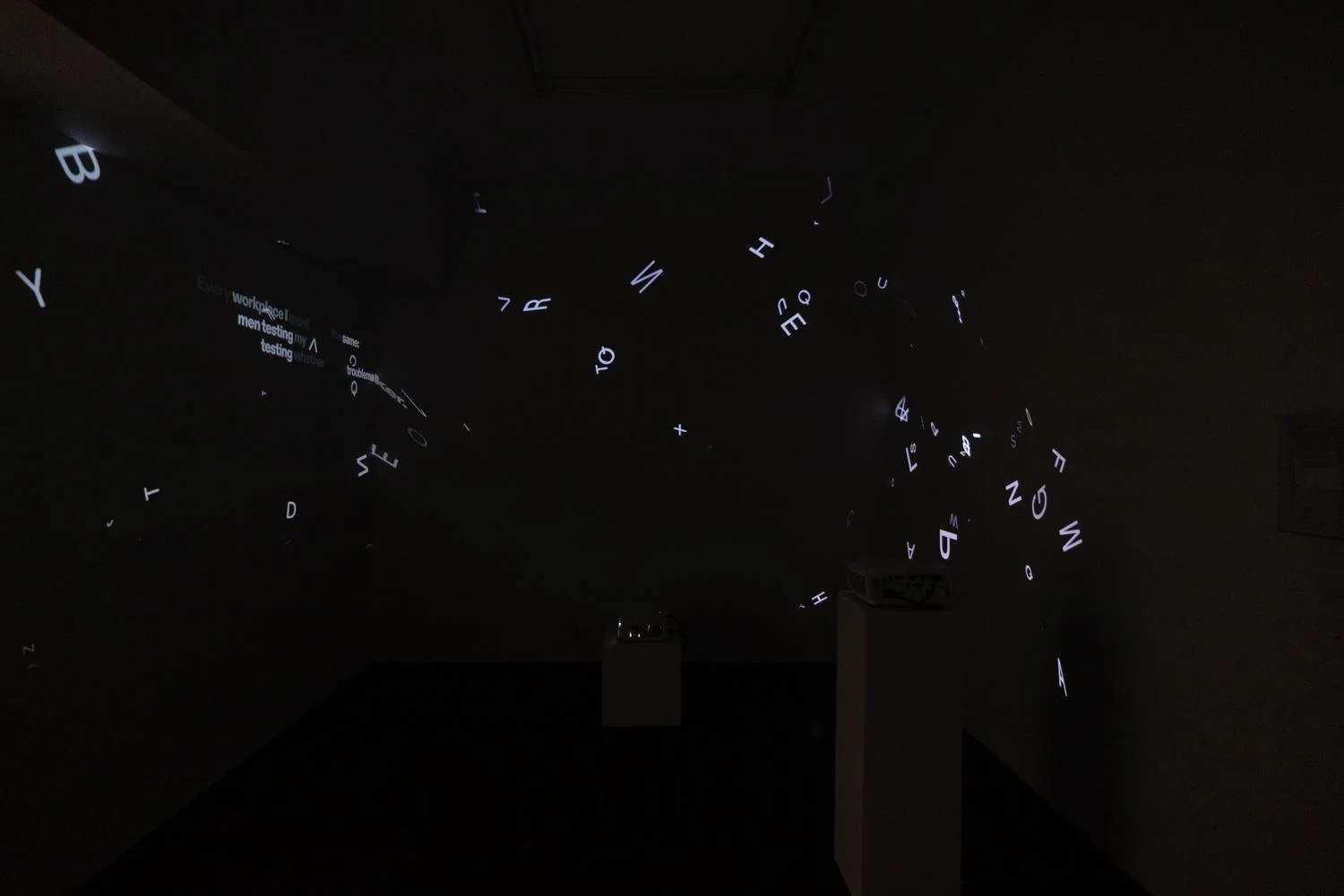 Ellen Koshland, A Landscape of Words, 2024, 3 Channel Video Projection
