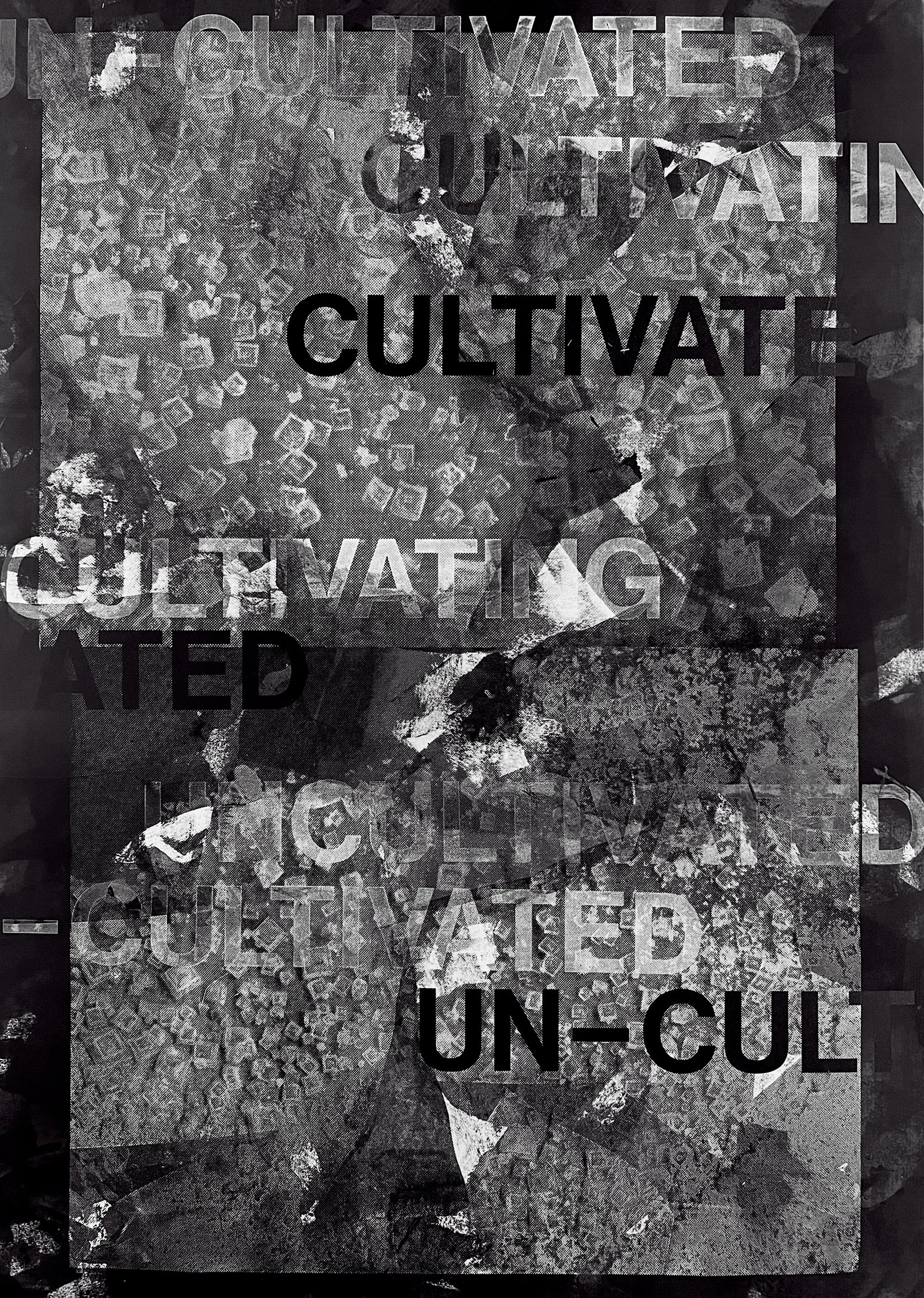 Cultivate, hand screen printed with water based inks onto canvas, printed with Stewart Russell, Spacecraft, 175cm x 125cm, 2020