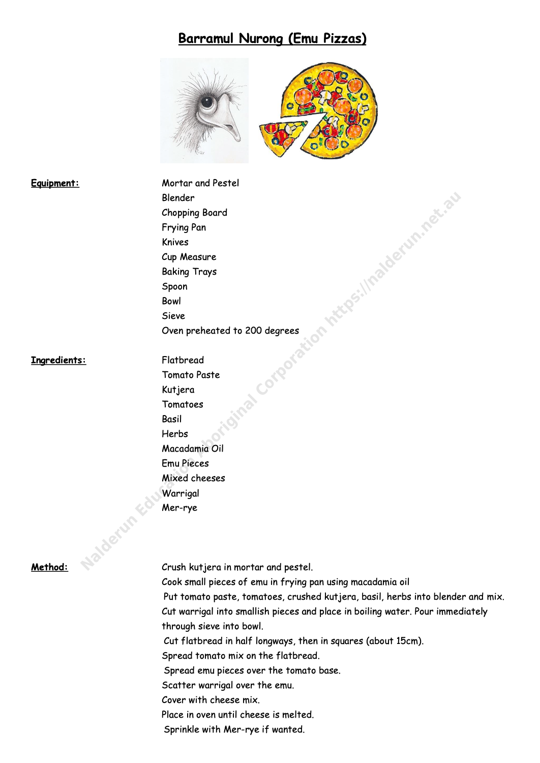 Barramul Nurong – Emu Pizzas