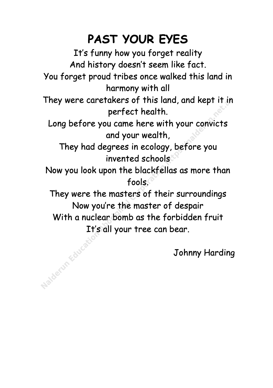 Past Your Eyes