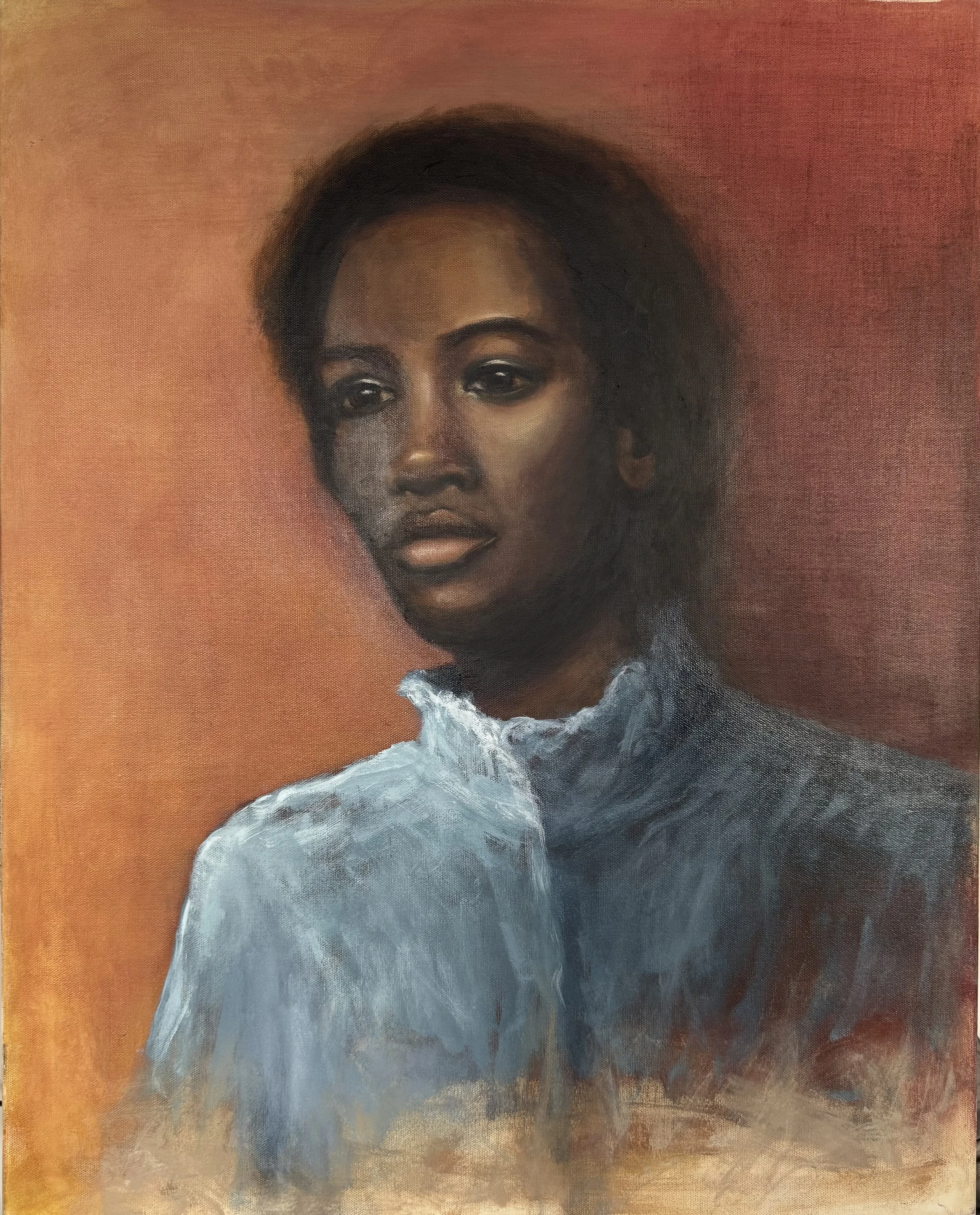 Lady in Blue - 24 x 30 in - $2,200