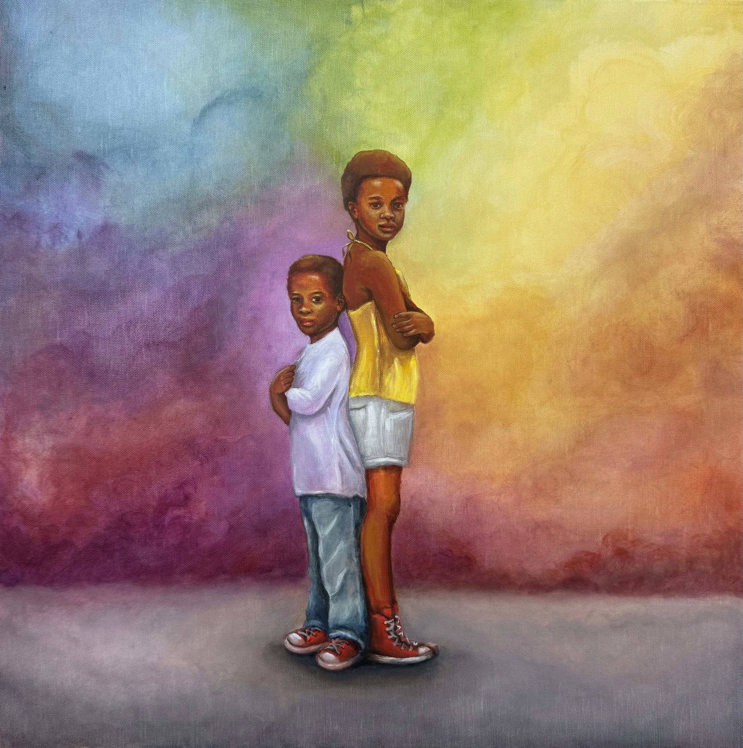 Rainbow Thoughts - 24 x 24 in - $1,900