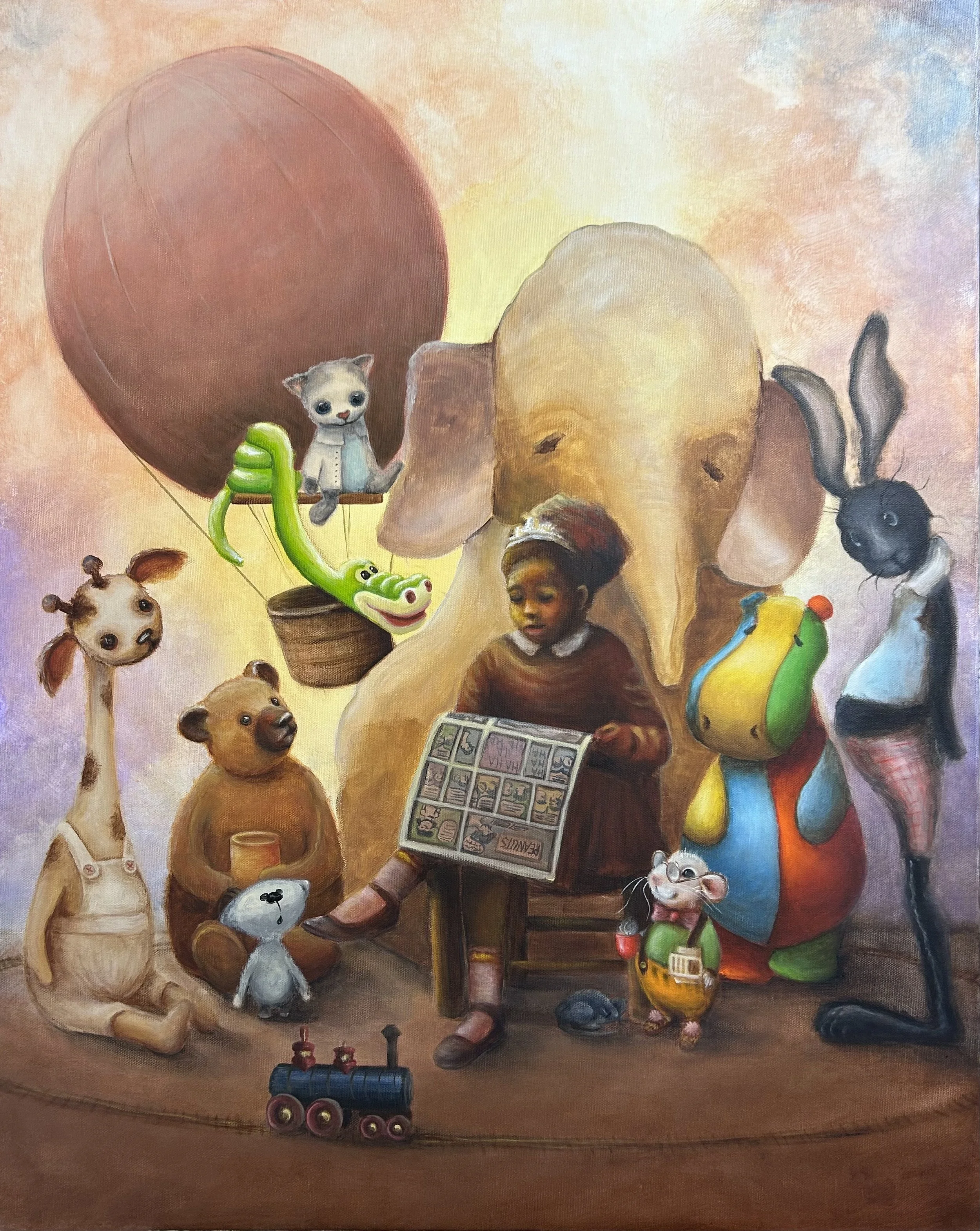 Reading Circle - 24 x 30 in - $2,600