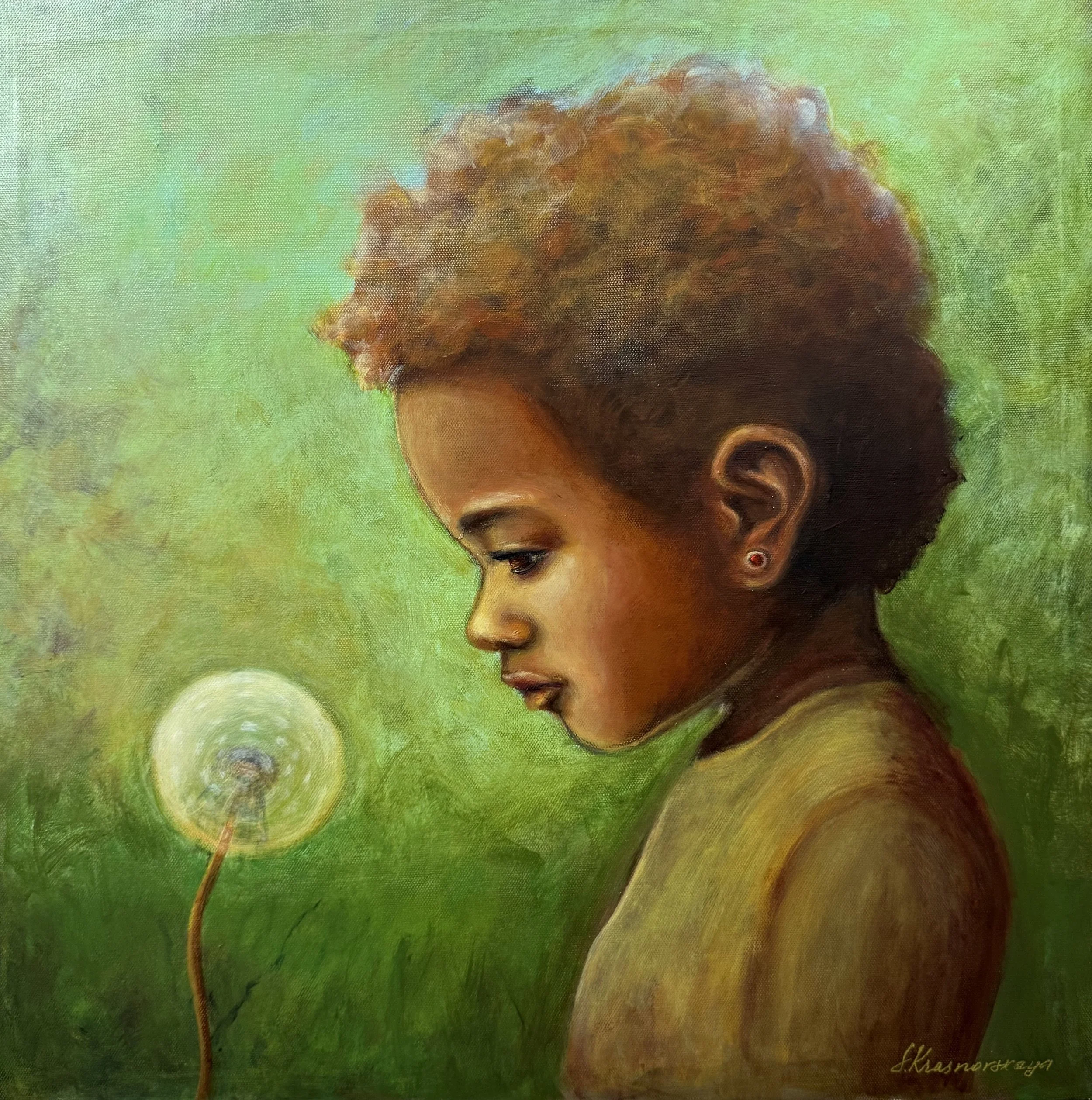 Learning to Wonder - 18 x 18 in - $1,600