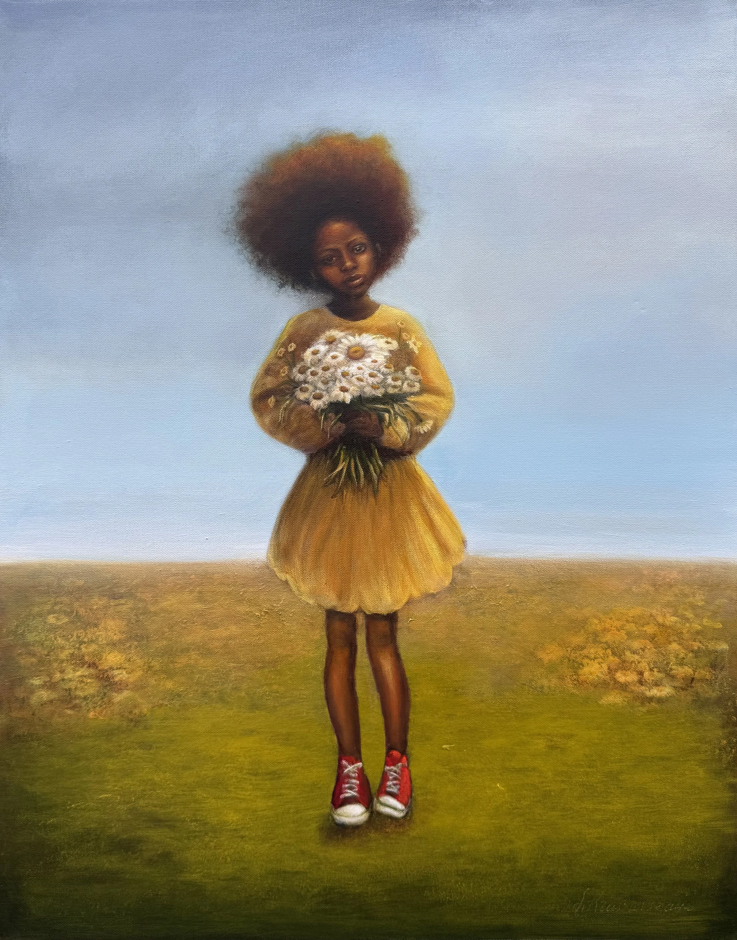 Petals and Pause - 24 x 30 in - $2,100