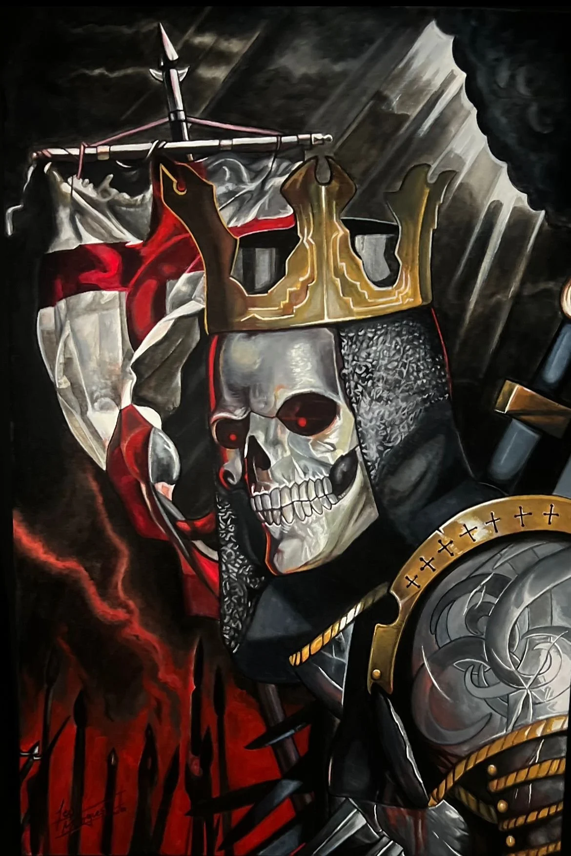 "Slave of Faith" | Material: brush with acrylic paint (size: 24x36)