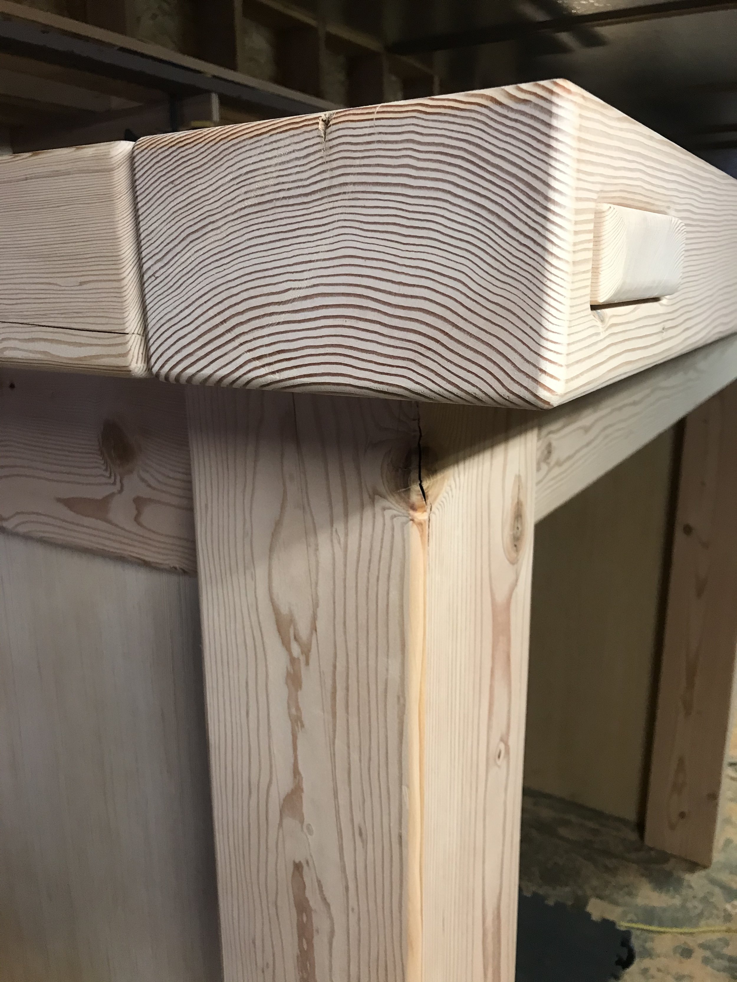 Ark Built Carpentry custom designed fireplace mantel close-up view 