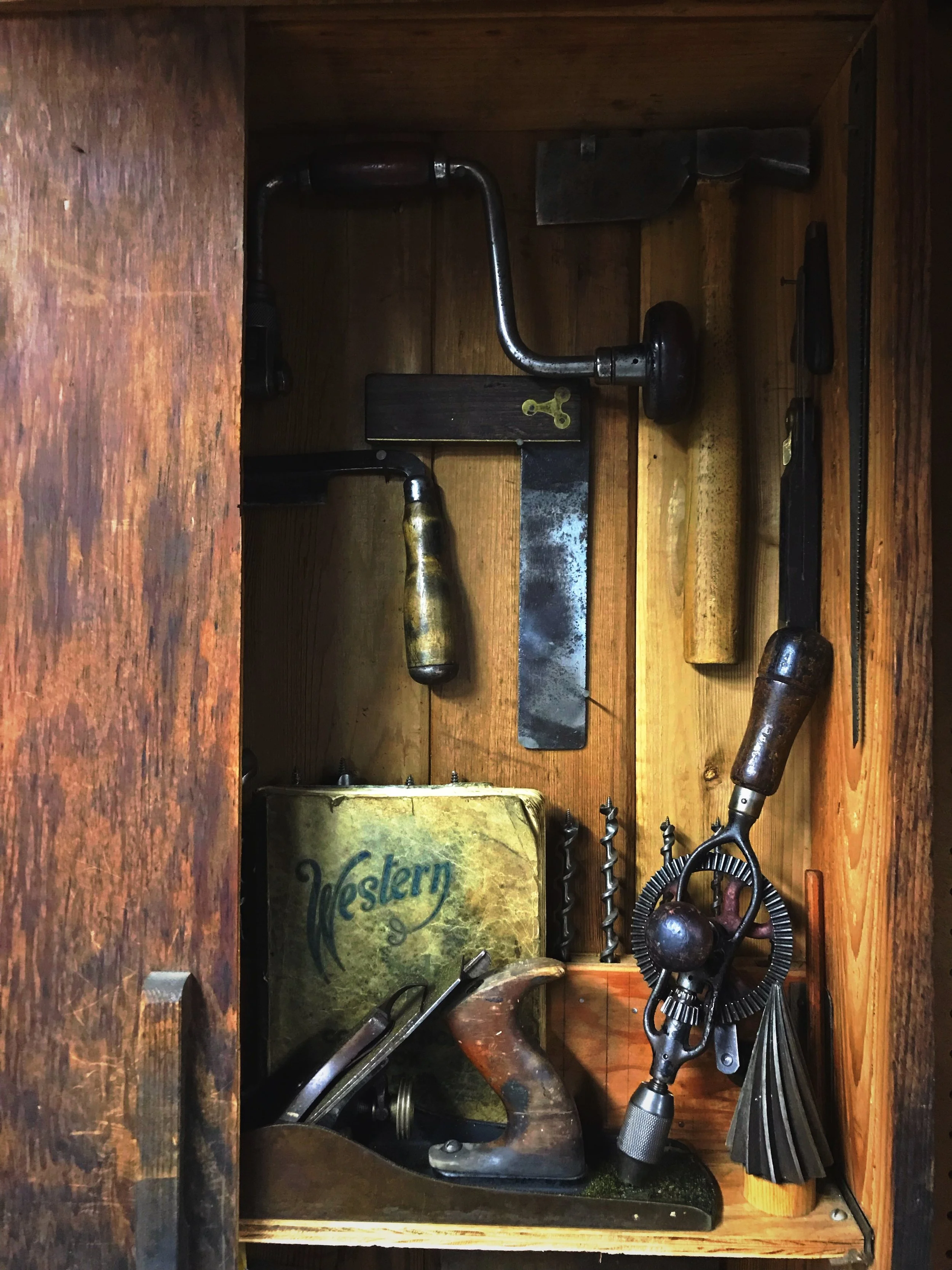 Ark Built Carpentry founder Matt Behnke's antique woodworking hand tools