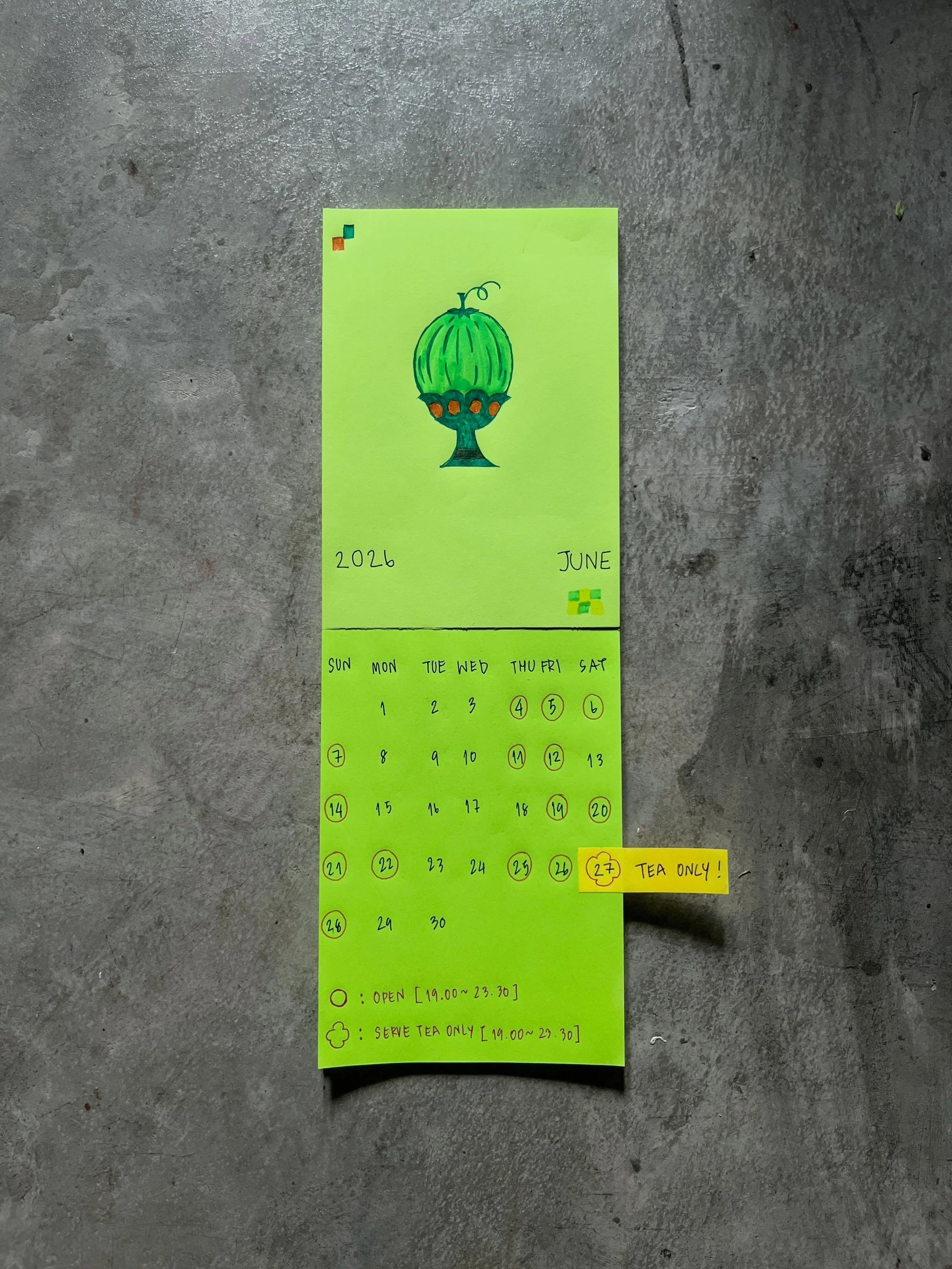 JUNE,2026 🍸🍈Opening Hours 

01/06 . Close
02/06 . Close
03/06 . Close
04/06 ■ 19.00~23.30
05/06 ■ 19.00~23.30
06/06 ■ 19.00~23.30
07/06 ■ 19.00~23.30
08/06 . Close
09/06 . Close
10/06 . Close
11/06 ■ 19.00~23.30
12/06 ■ 19.00~23.30
13/06 . Close
14