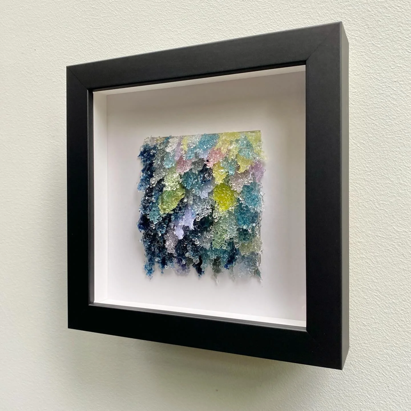 A handsome little shadow box for our clients one of a kind glass art from another world! Frame moulding by Avon Framing Supplies.

#glassart
#avonframingsupplies
#wellingtonframers
#newzealandframers
