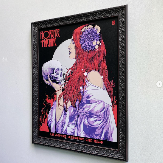 Florence and the Machine band poster framed by Eyeball Kicks
