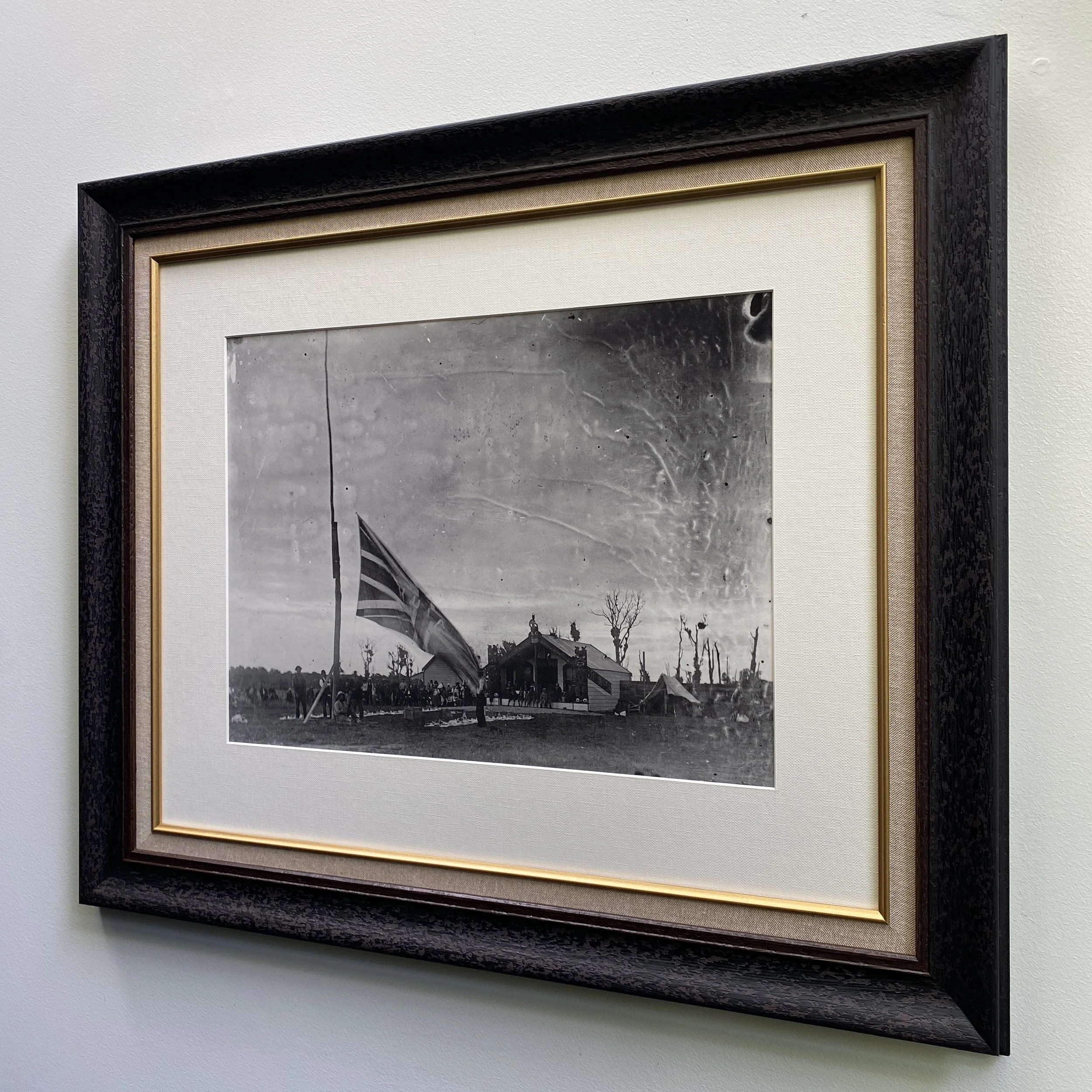 Kikopiri Marae archive photo framed by Eyeball Kicks