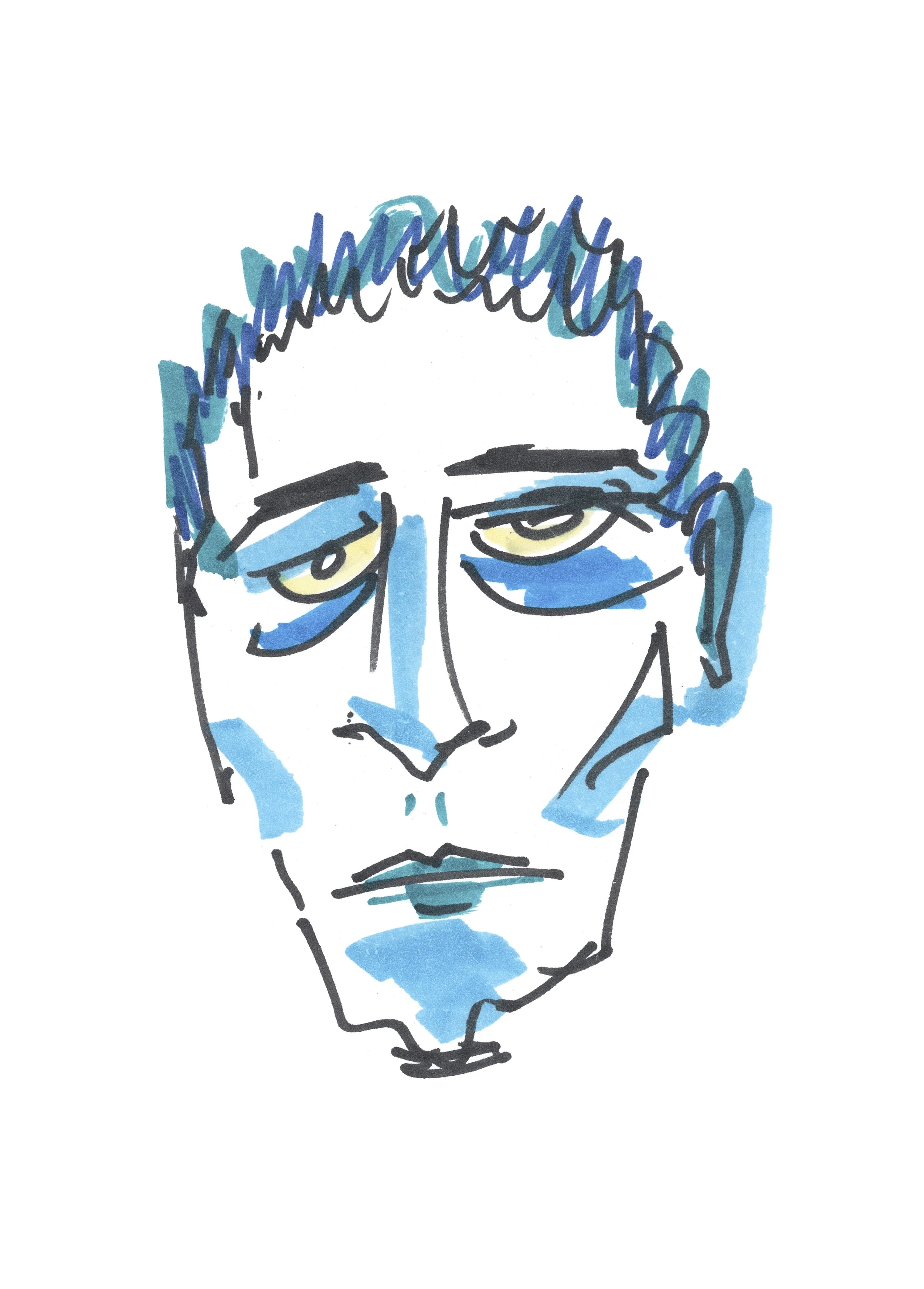 Blue Face No 7