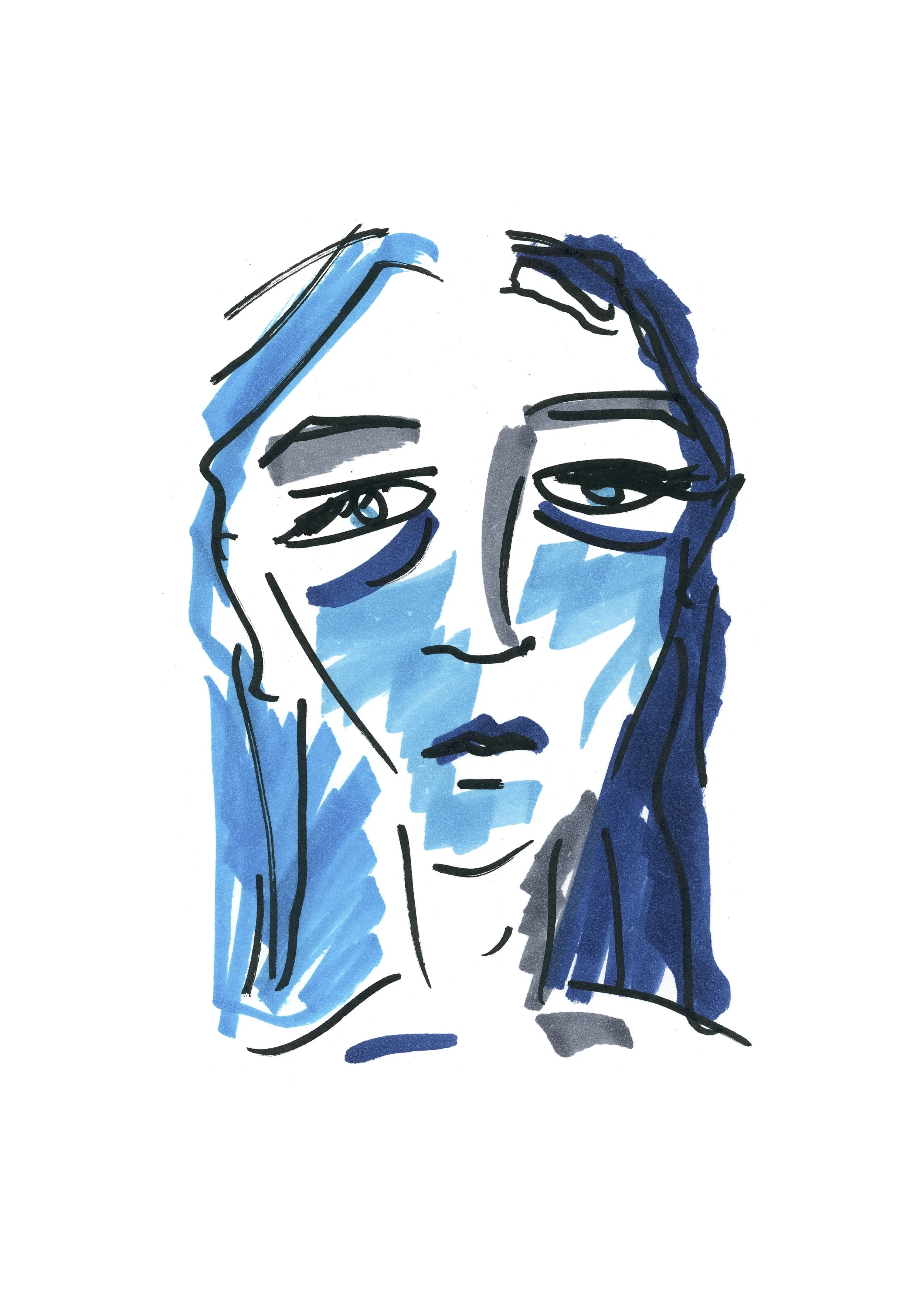 Blue Face No 8