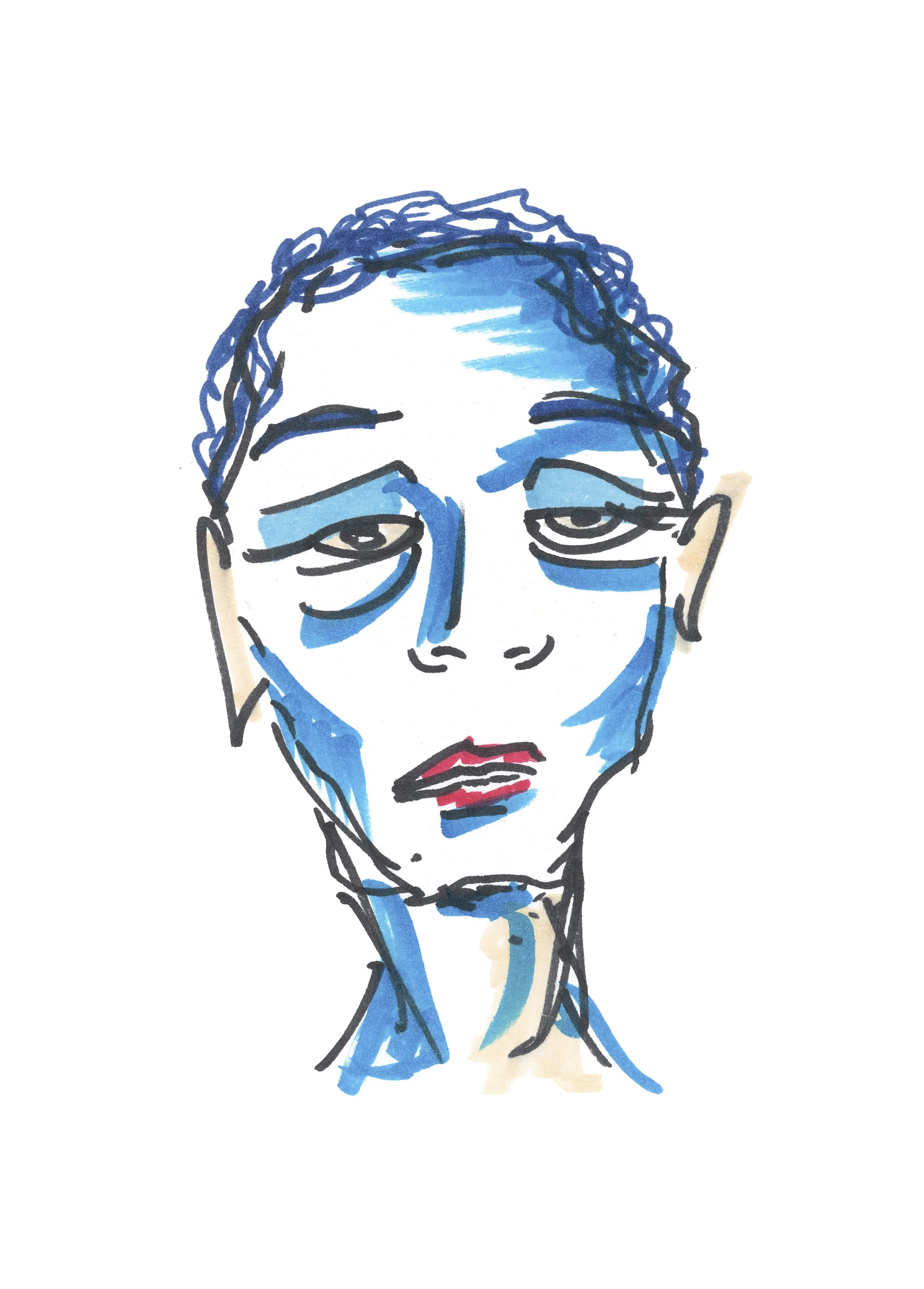 Blue Face No 6