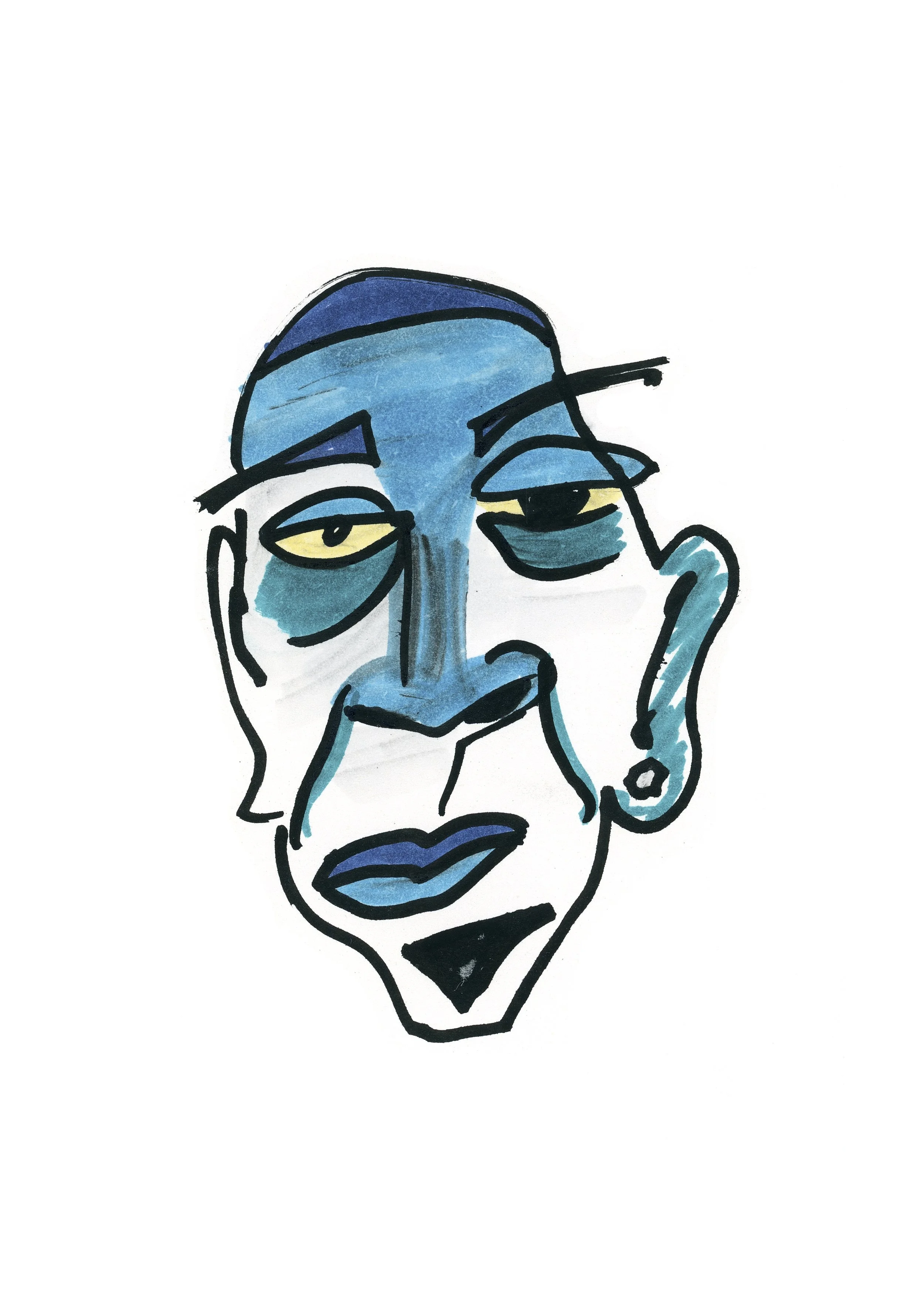 Blue Face No 4