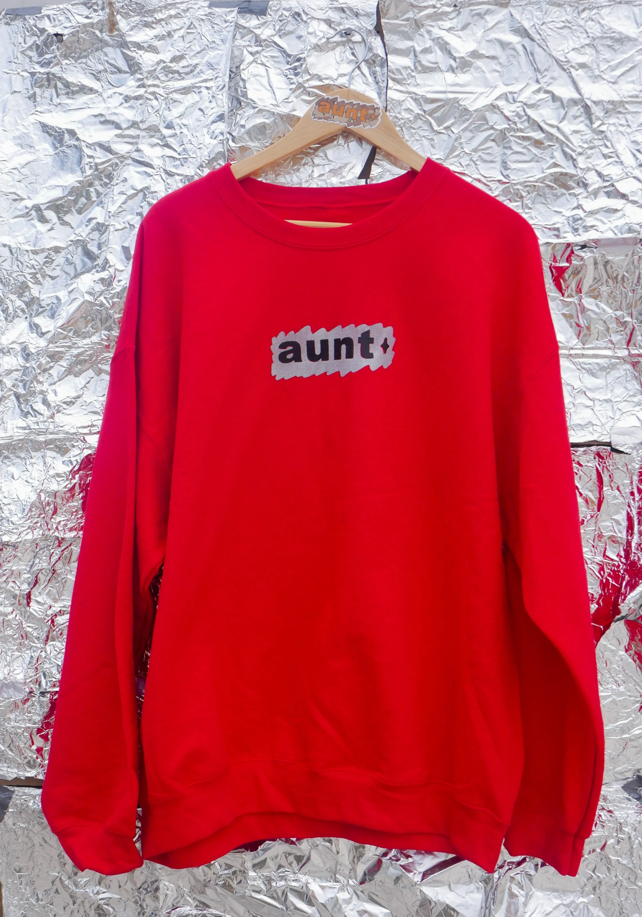 Aunt Splatter Logo Crewneck - Red