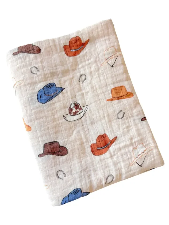 Cowboy Dreams Muslin Swaddle Blanket