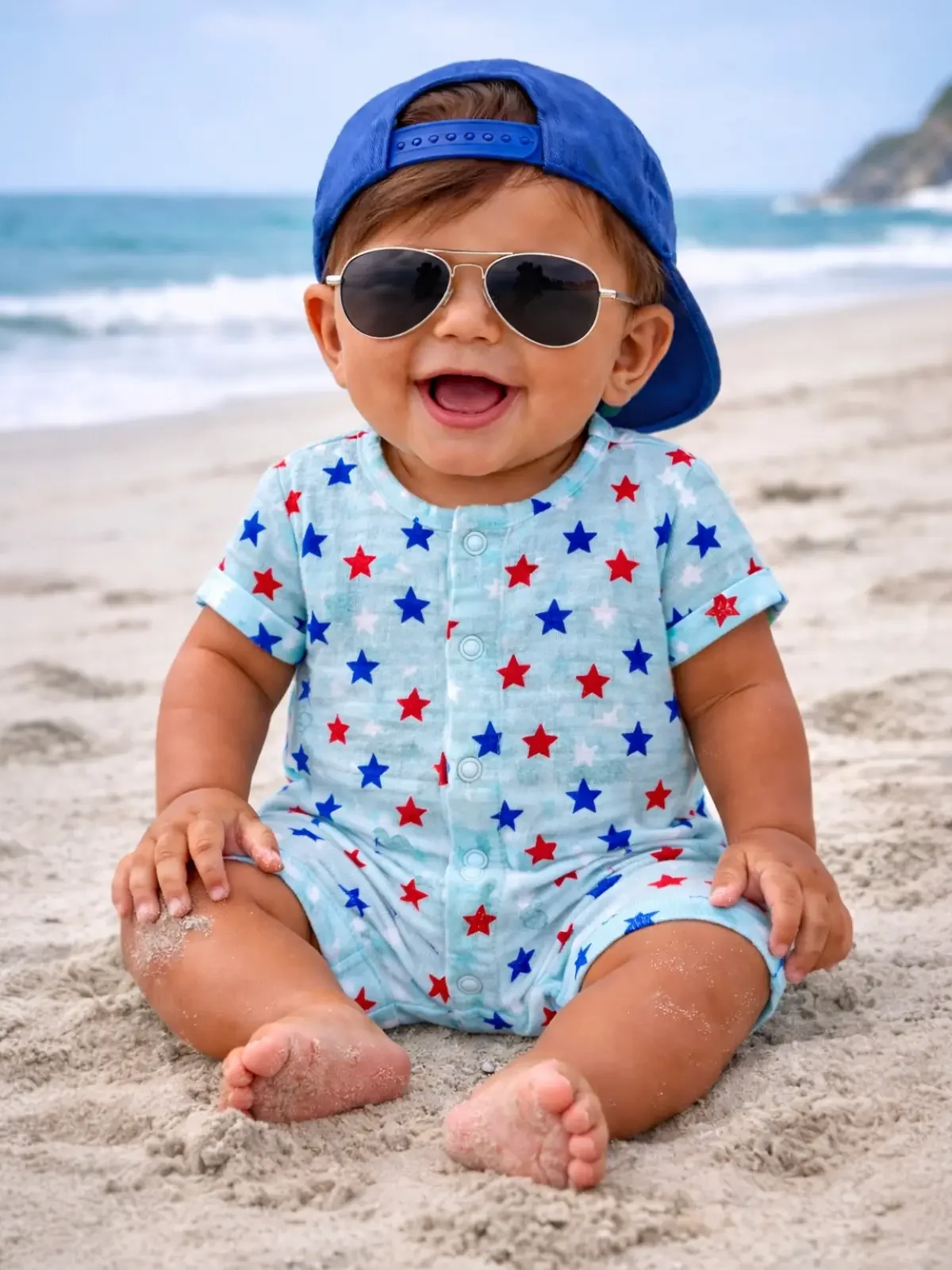 Cool & Comfy Star Print Baby Romper 12-18 Months