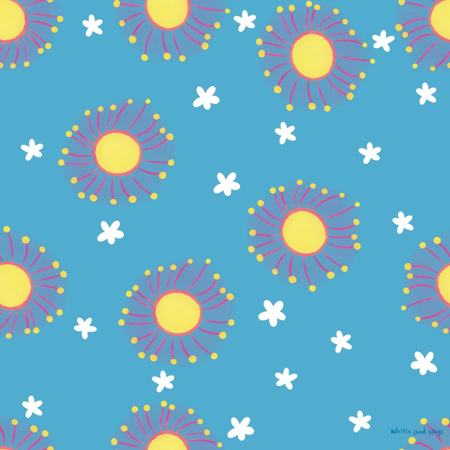 Gum & White Flower pattern WW260036
