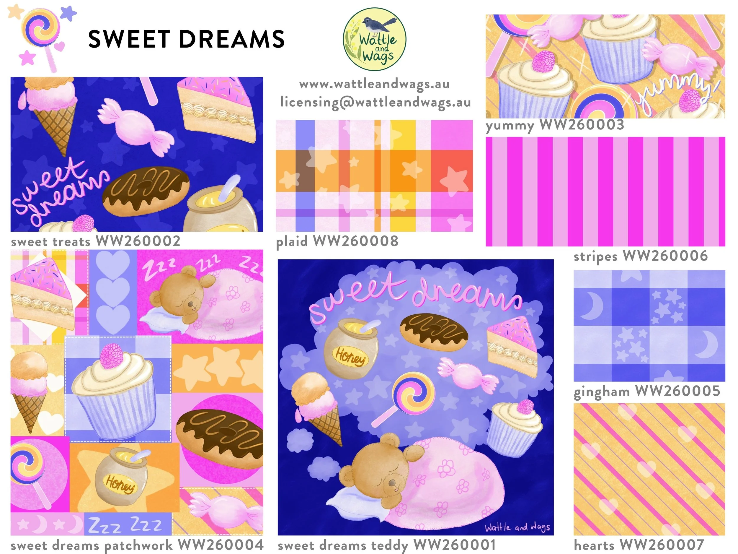 Sweet Dreams Collection Licensing Tearsheet