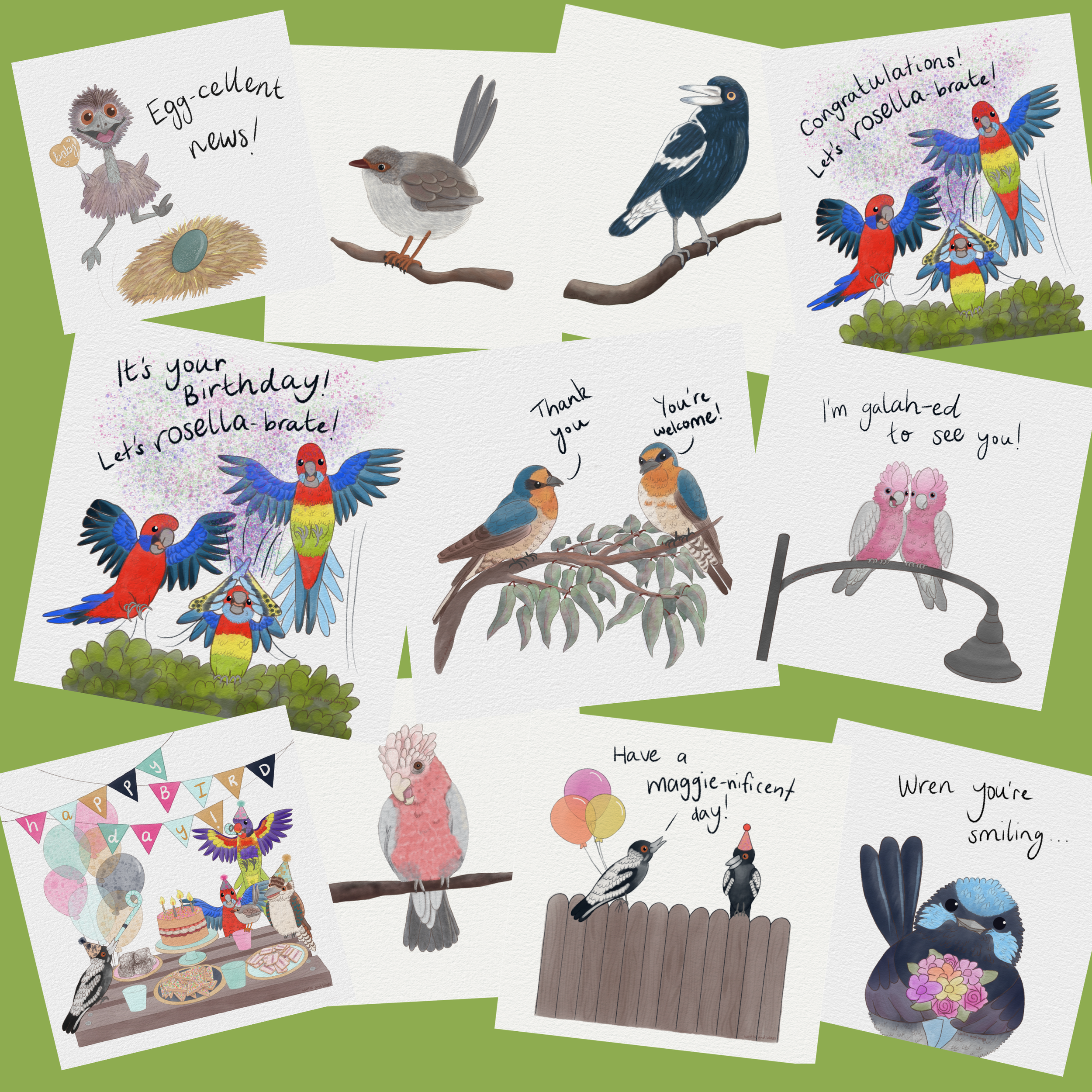 Aussie Bird Greeting Card Collection