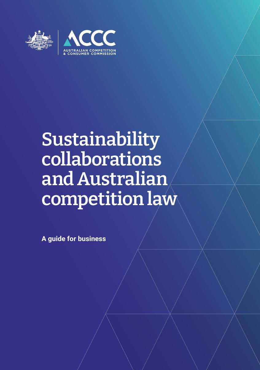 Sustainability collaborations and Australian competition law