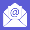 Envelope icon with at symbol, representing email or messaging