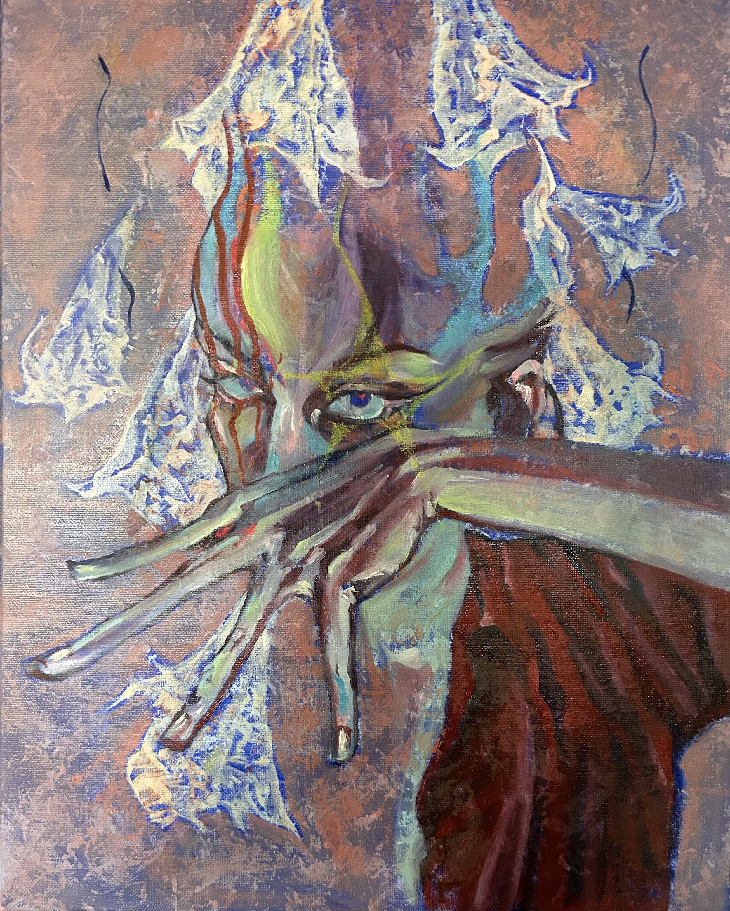 The Magician,
Acrylic and oil on canvas, 24 x 16", 2024