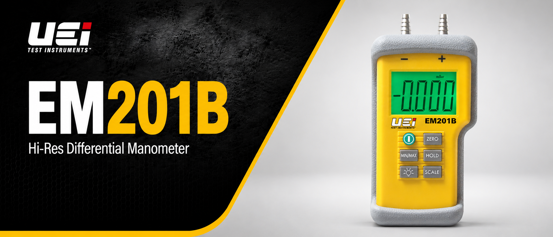 UEI EM201B hi-res differential manometer product banner