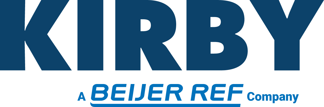 Logo of Kirby, a Beijer Ref company, in blue text.