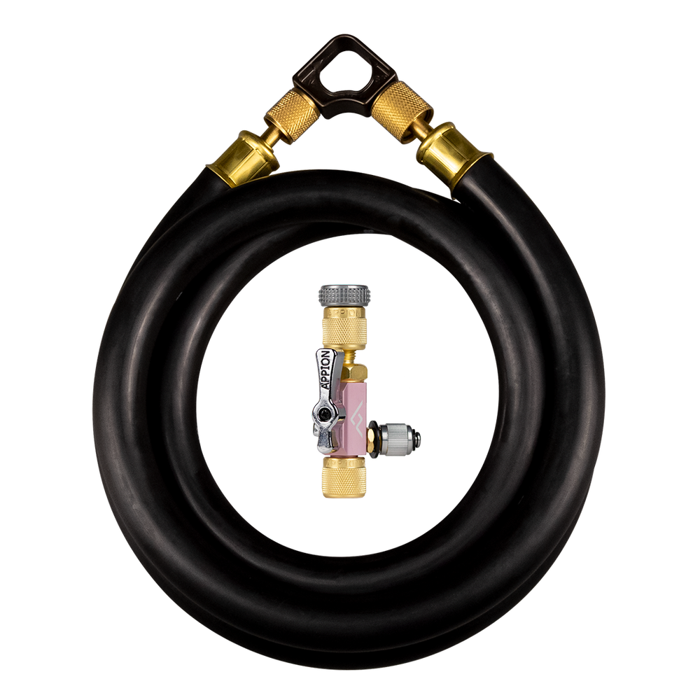 Appion MegaFlow Basics hose evacuation kit with valve core removal tool