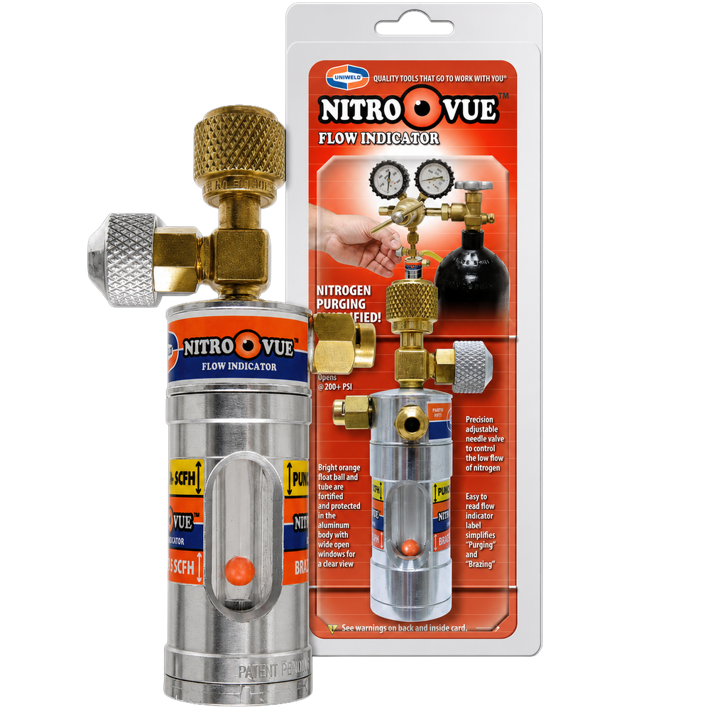 Uniweld UW-NV1 NitroVue flow indicator with retail packaging