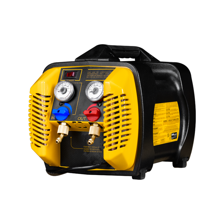 Right side view of the Appion G5Twin refrigerant recovery machine