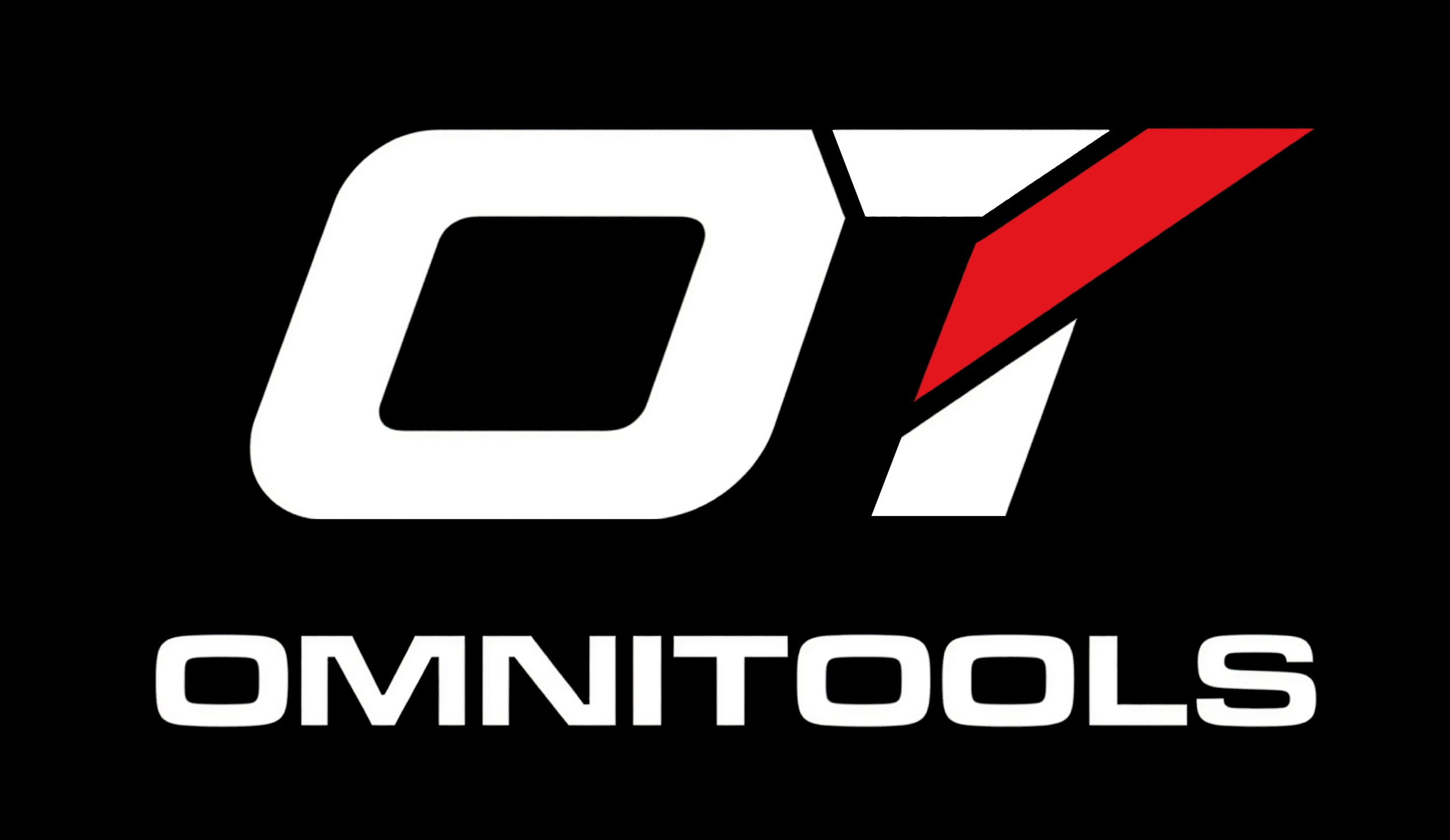 Omni Tools logo, letters O and T on a slant with a red accent.