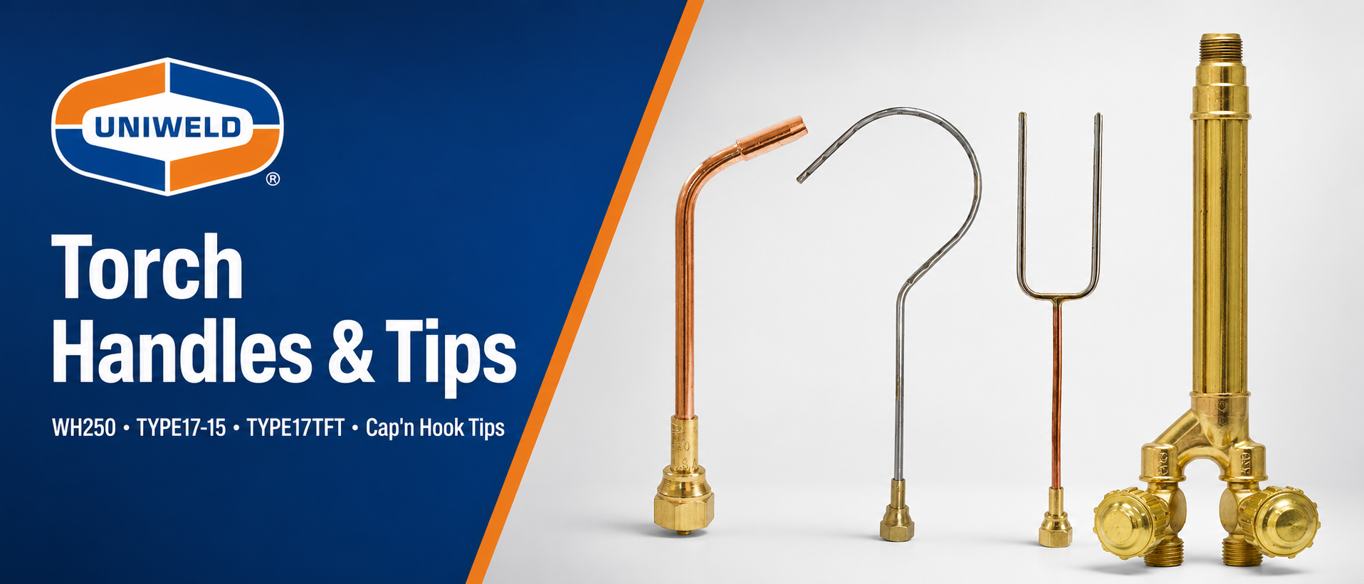 Uniweld torch handles and tips product range banner