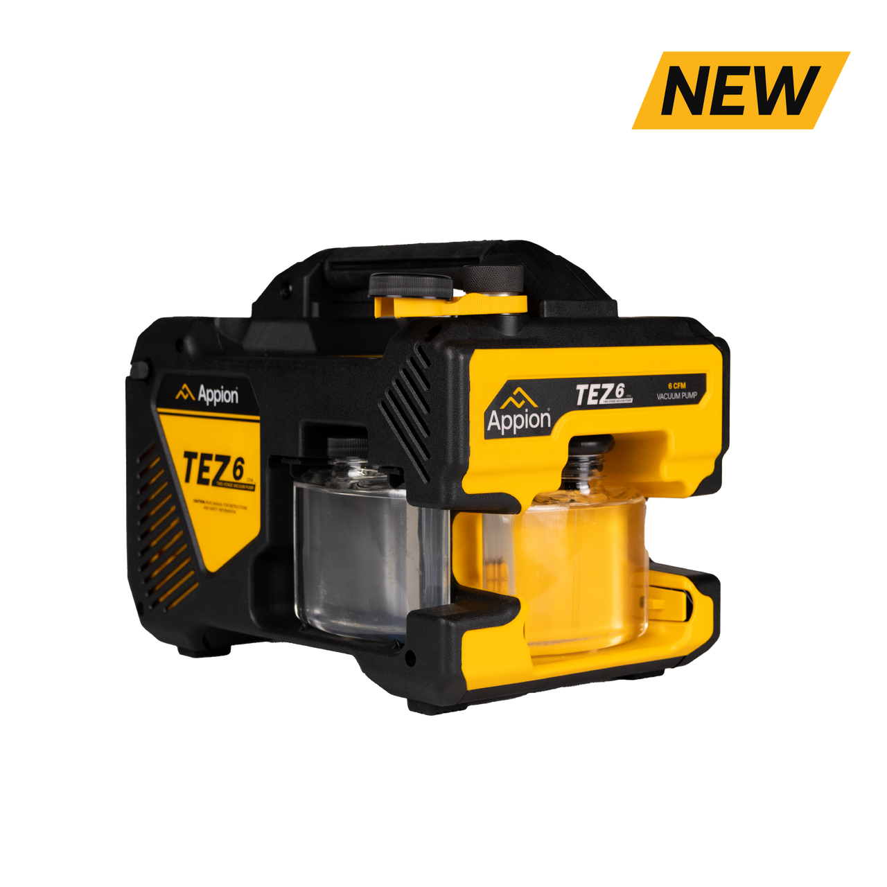 Yellow and black TEZ 6 vacuum pump by Appion.