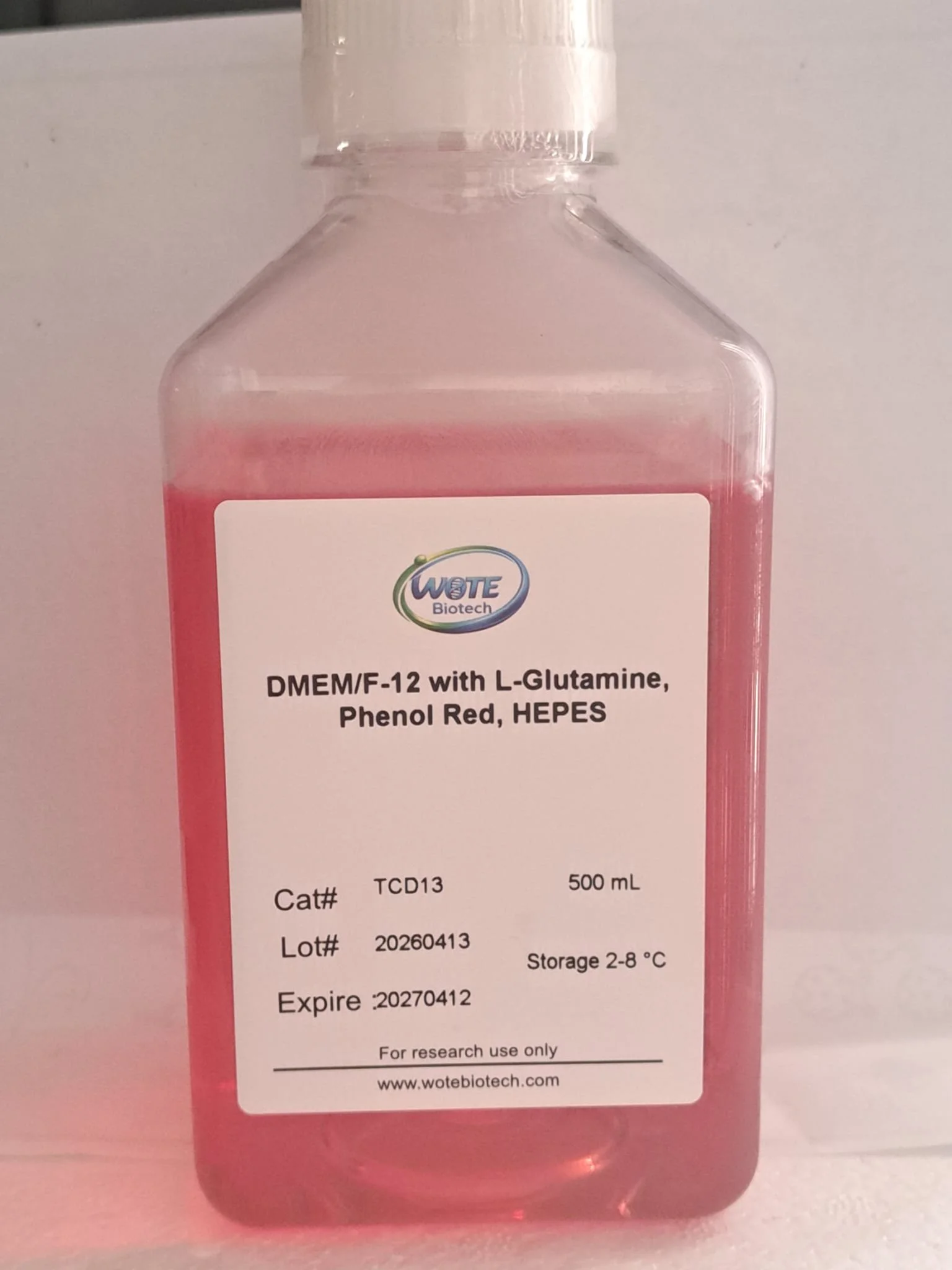 TCD13 - DMEM/F-12 with L-Glutamine, Phenol Red, HEPES