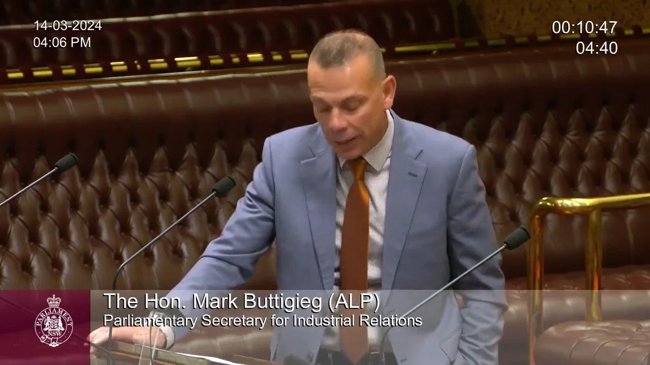 Culture in the Legal Profession, Adjournment Speech, The Hon. Mark Buttigieg MLC