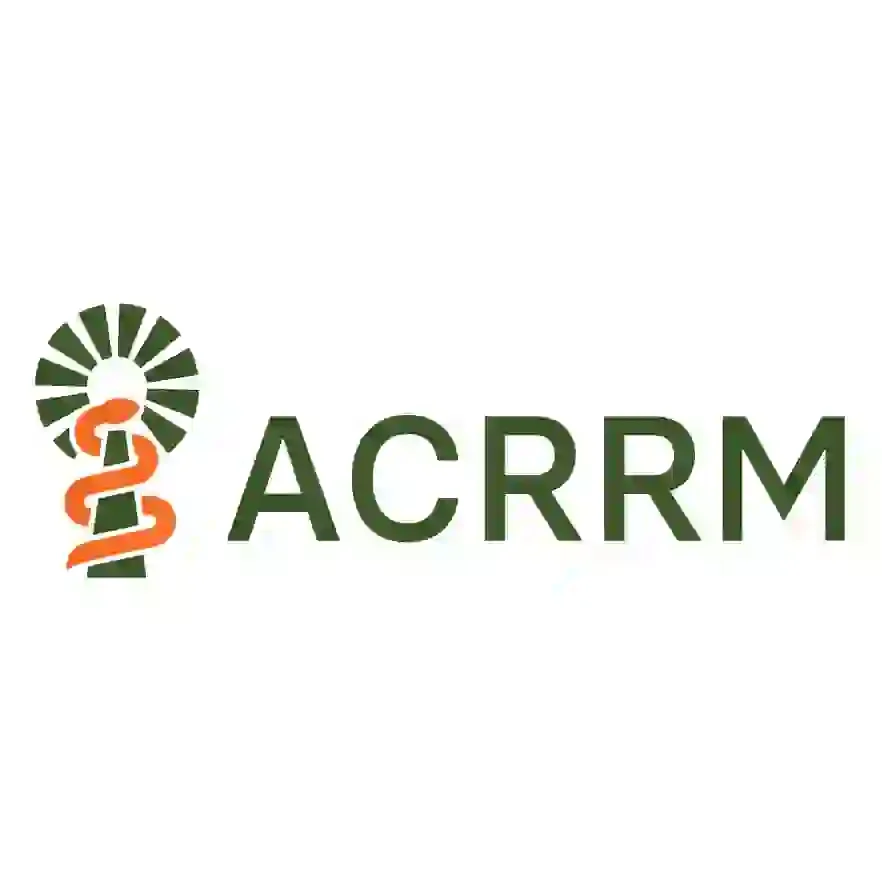 Logo with a stylized DNA helix in green and orange, and the acronym ACRM next to it.