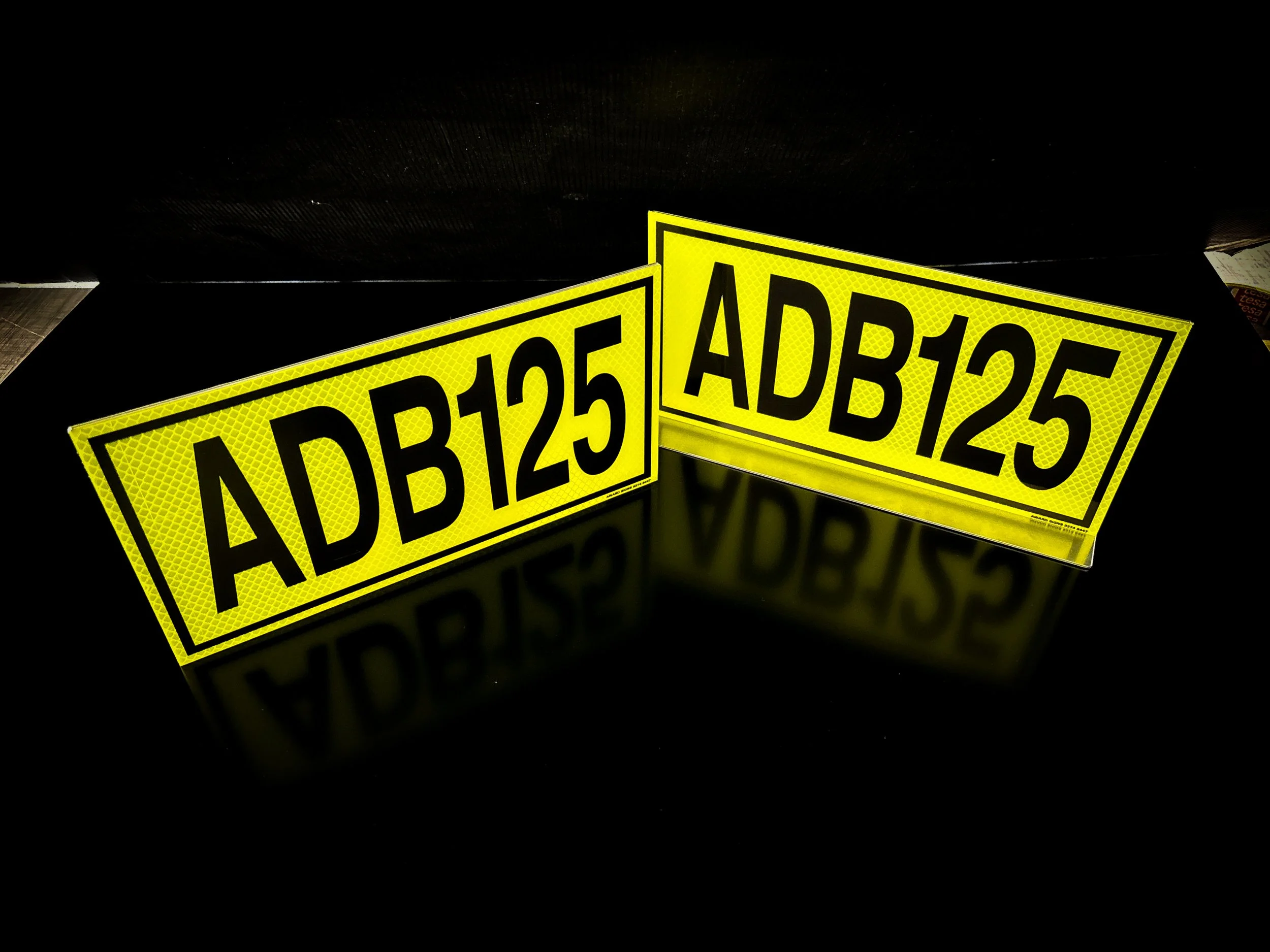 High Visibility Bright Yellow Reflective Asset Numbers for Industrial or Mining Machinery. Perth Asset Numbers, Hazelmere Asset Numbers, Midland Asset Numbers, Welshpool Asset Numbers, Perth Mining

