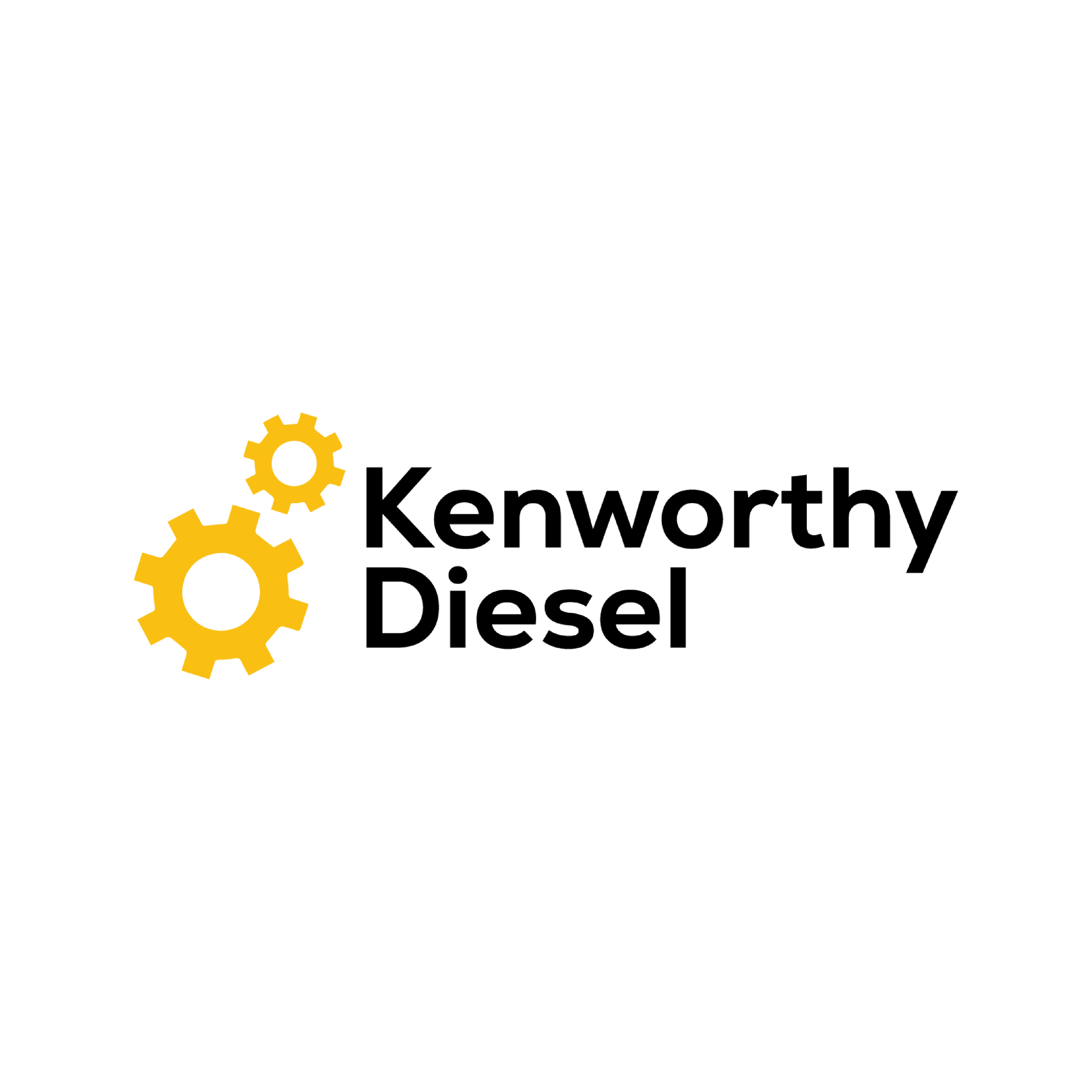 Kenworthy Diesel logo with black text and yellow gear icons.