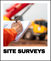 site surveying, staff meeting on site to discuss a vehicle and take measurements