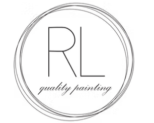 Logo with the initials 'RL' inside a circle, with the words 'quality painting' beneath.