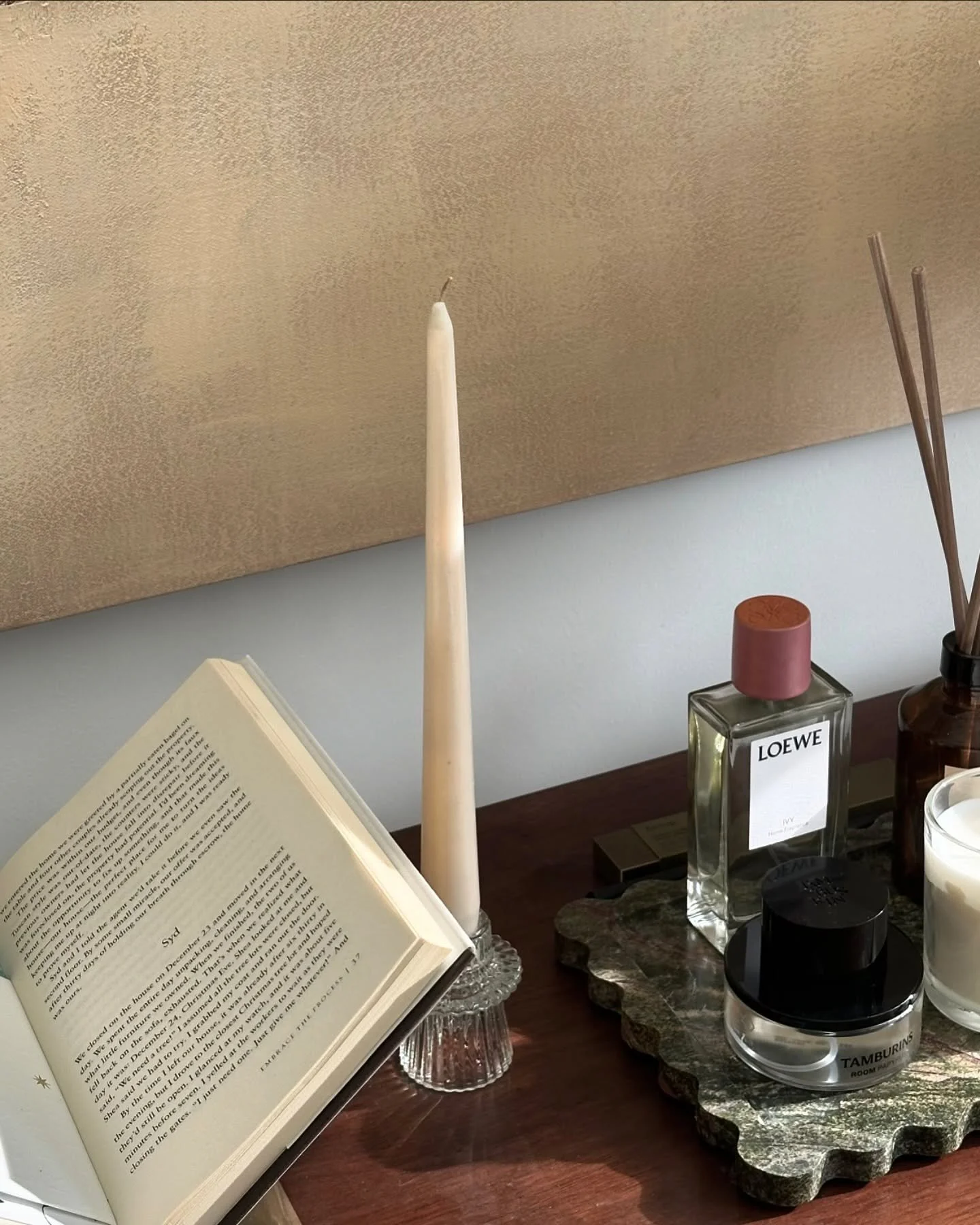 Brought back these custom candles from a recent work trip to Bali. 🕯️🌴 #oatmeal