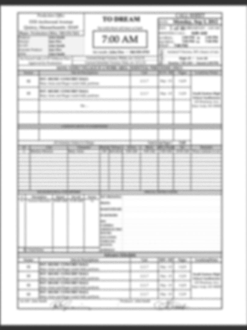 Call Sheet Template
