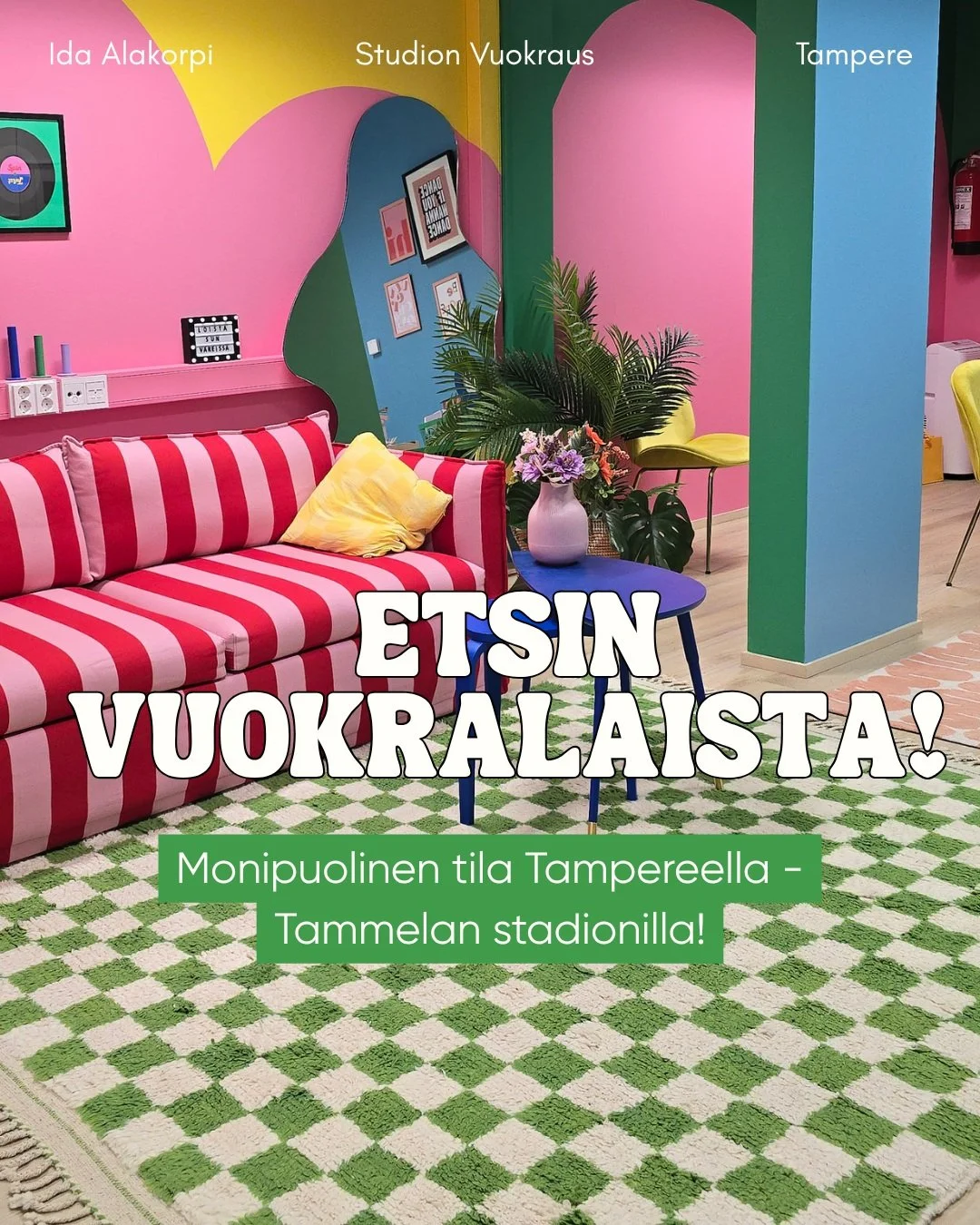 VUOKRALLE MONIK&Auml;YTT&Ouml;INEN LIIKE-/TOIMISTOTILA TAMPEREEN TAMMELAN STADIONILLA! <3

Etsitk&ouml; persoonallista liiketilaa, studiota tai ty&ouml;tilaa omalle yrityksellesi?
Vuokrattavana esteet&ouml;n, 34 m&sup2;:n liiketila vilkkaalla sija