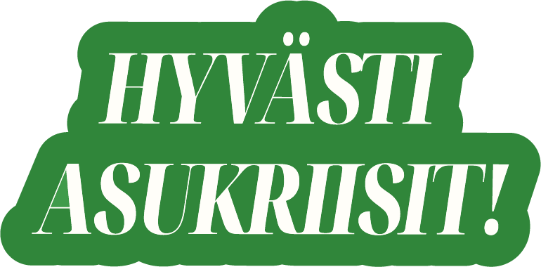 Hyvästi asukriisit -tarra